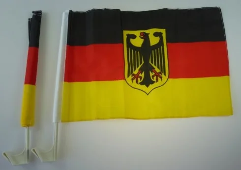 Lot de 2 Drapeaux de Voiture BRD Aigle Fédéral Allemand