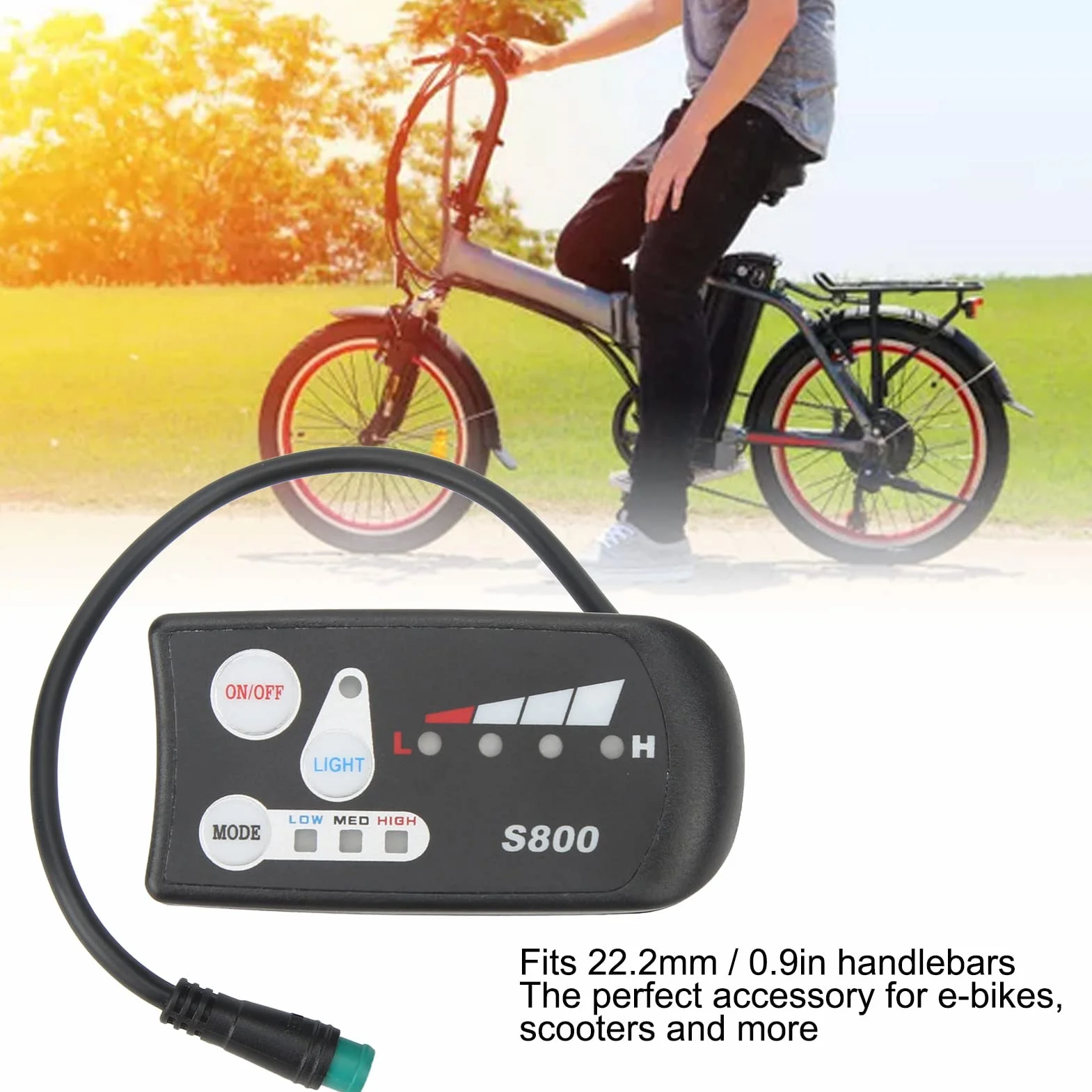 Vélo électrique Scooter S800 LED Affichage Mètre Connecteur étanche 36V 48V Universel