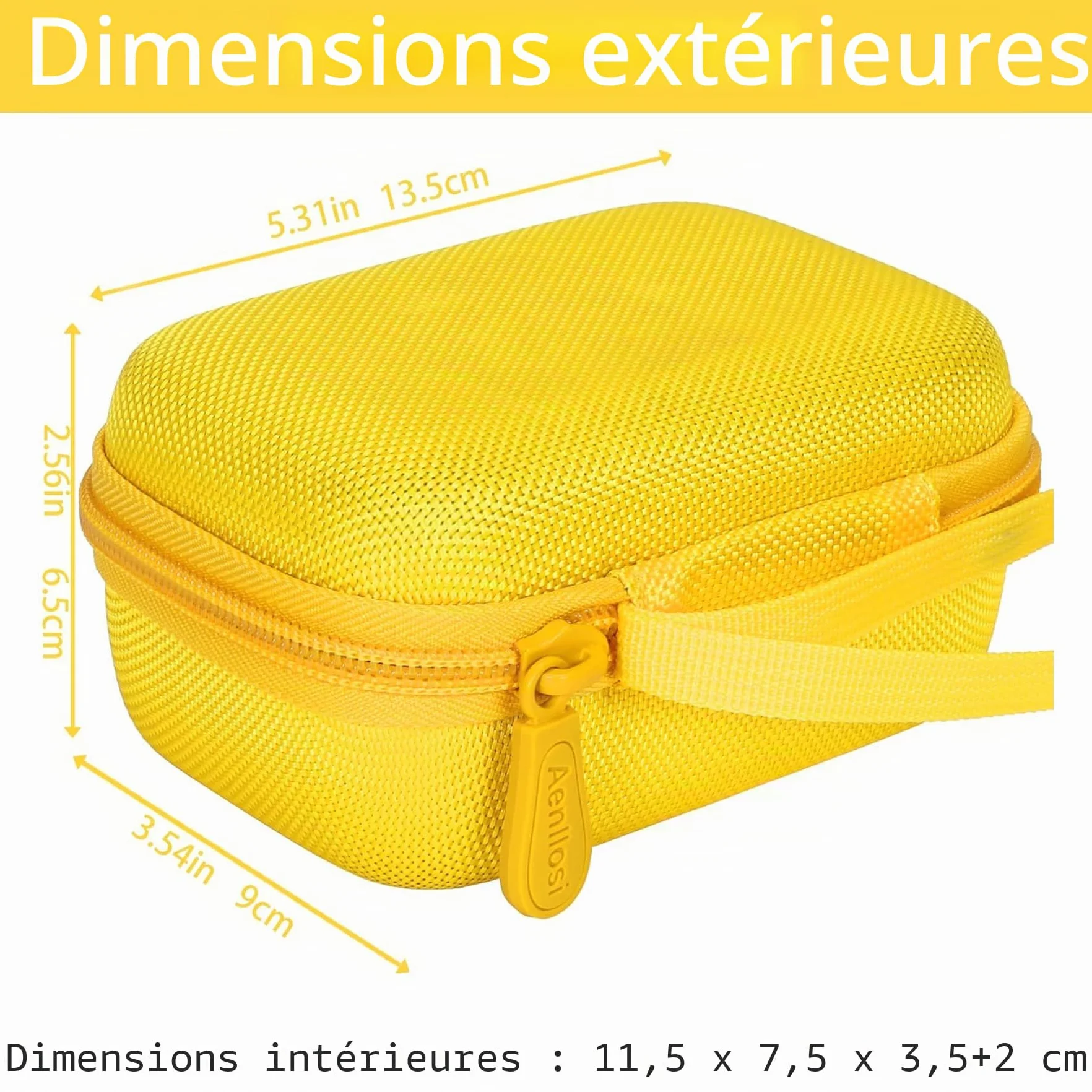 Aenllosi Hard Travel Housse Compatible avec l'appareil Photo Numérique Kodak PIXPRO WPZ2,Housse de Protection pour Kodak Appareil Photo Etanche(Jaune,Housse Uniquement)