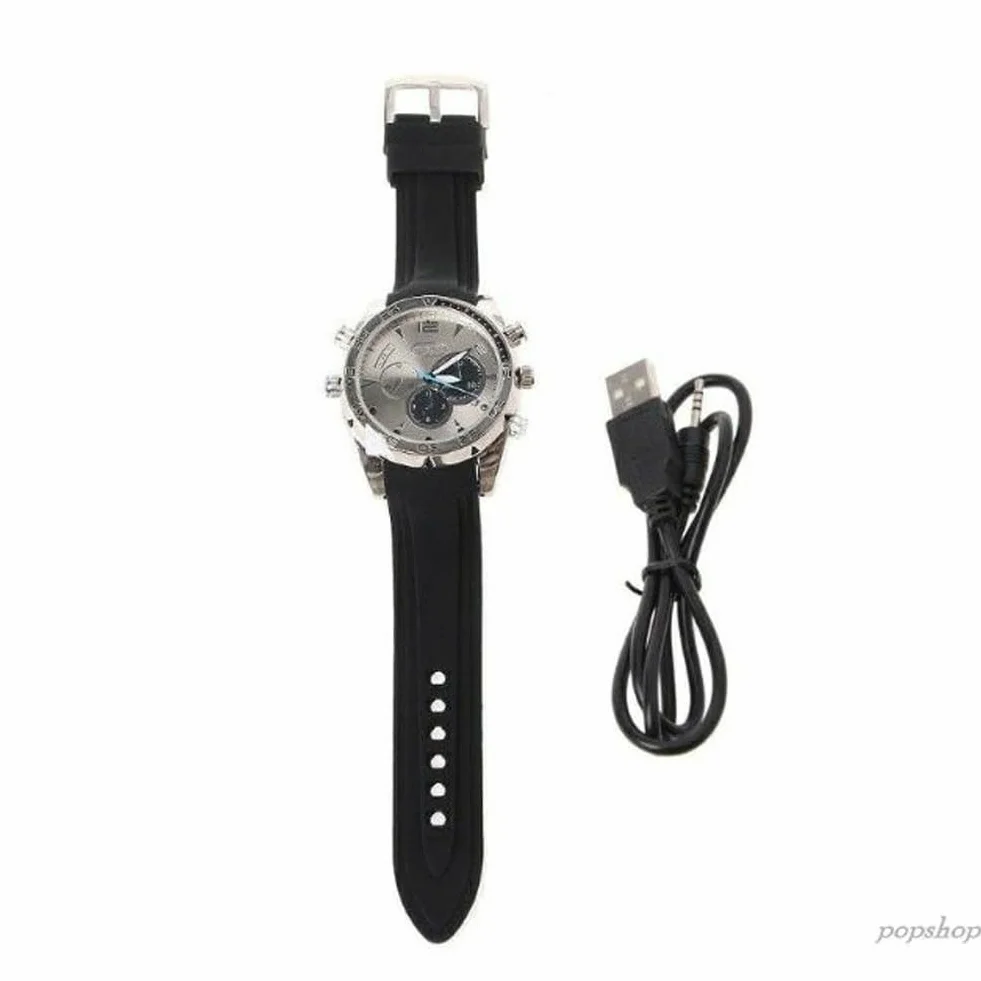 Petite DV Espion Caméra – Mini Cachée HD 1080P Montre Carte Mémoire 32G Intégrée Spy Cam(W5000)