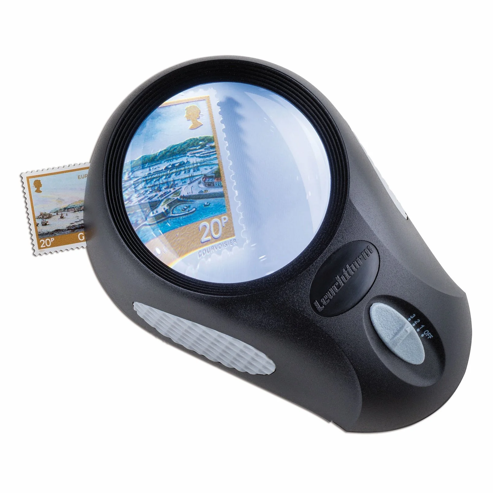 'Loupe"hublot avec grossissement x 5, 6 LED, 3 niveaux de luminosité