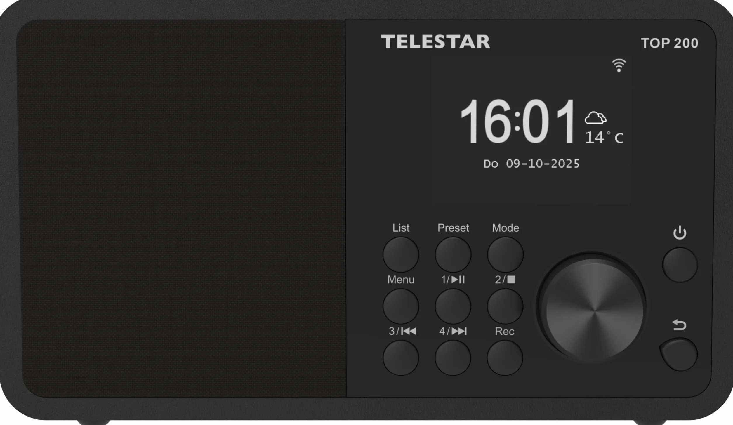 TELESTAR Top 200 – Radio Dab Plus -Internet (Mono, 10 W, Bluetooth Audio-Streaming & Fonction émetteur, Enregistrement USB, système d’Alerte d’Urgence, contrôle Via Application) – Noir