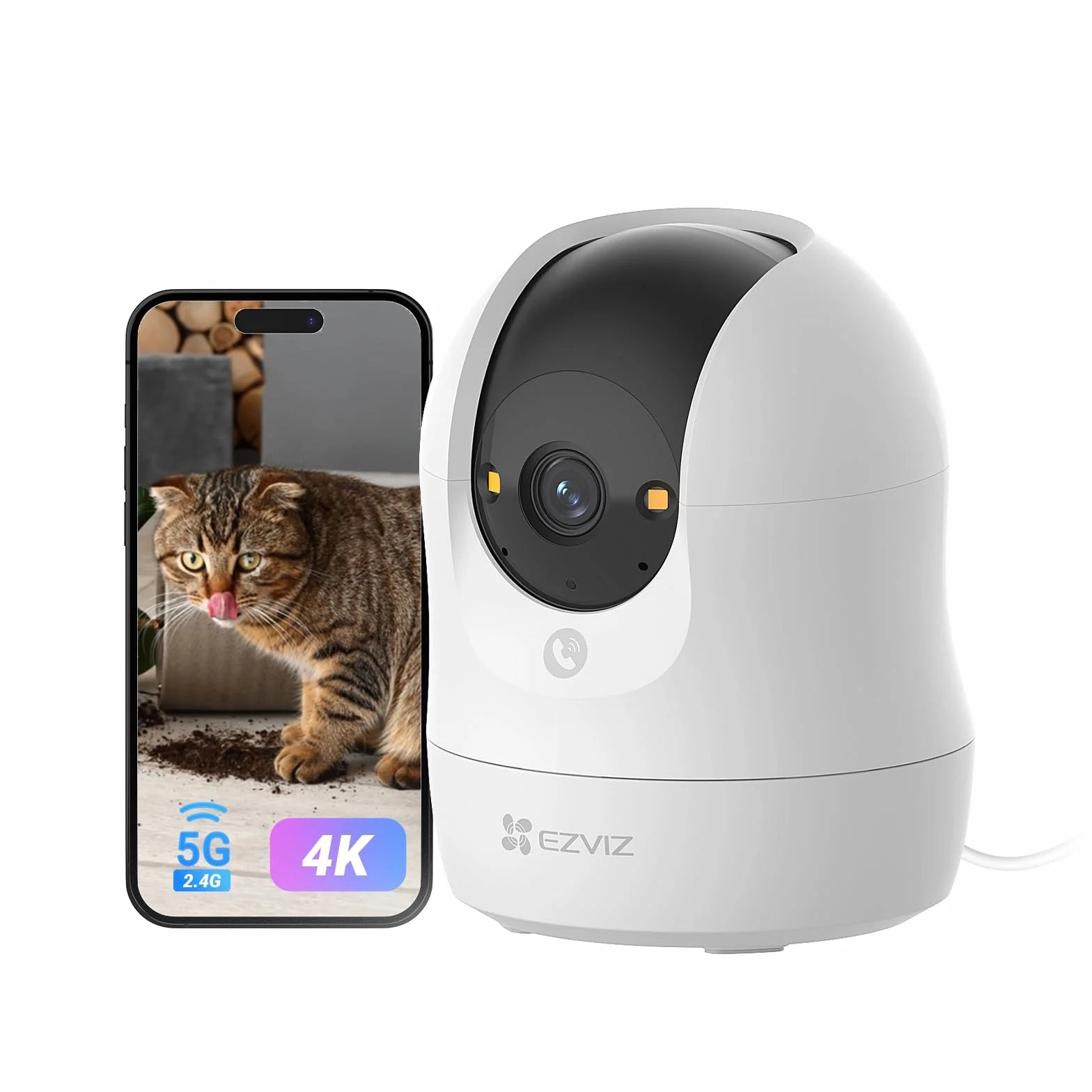EZVIZ C6N G1 4K Caméra Surveillance WiFi Intérieure 360° Vision Nocturne Couleur WDR
