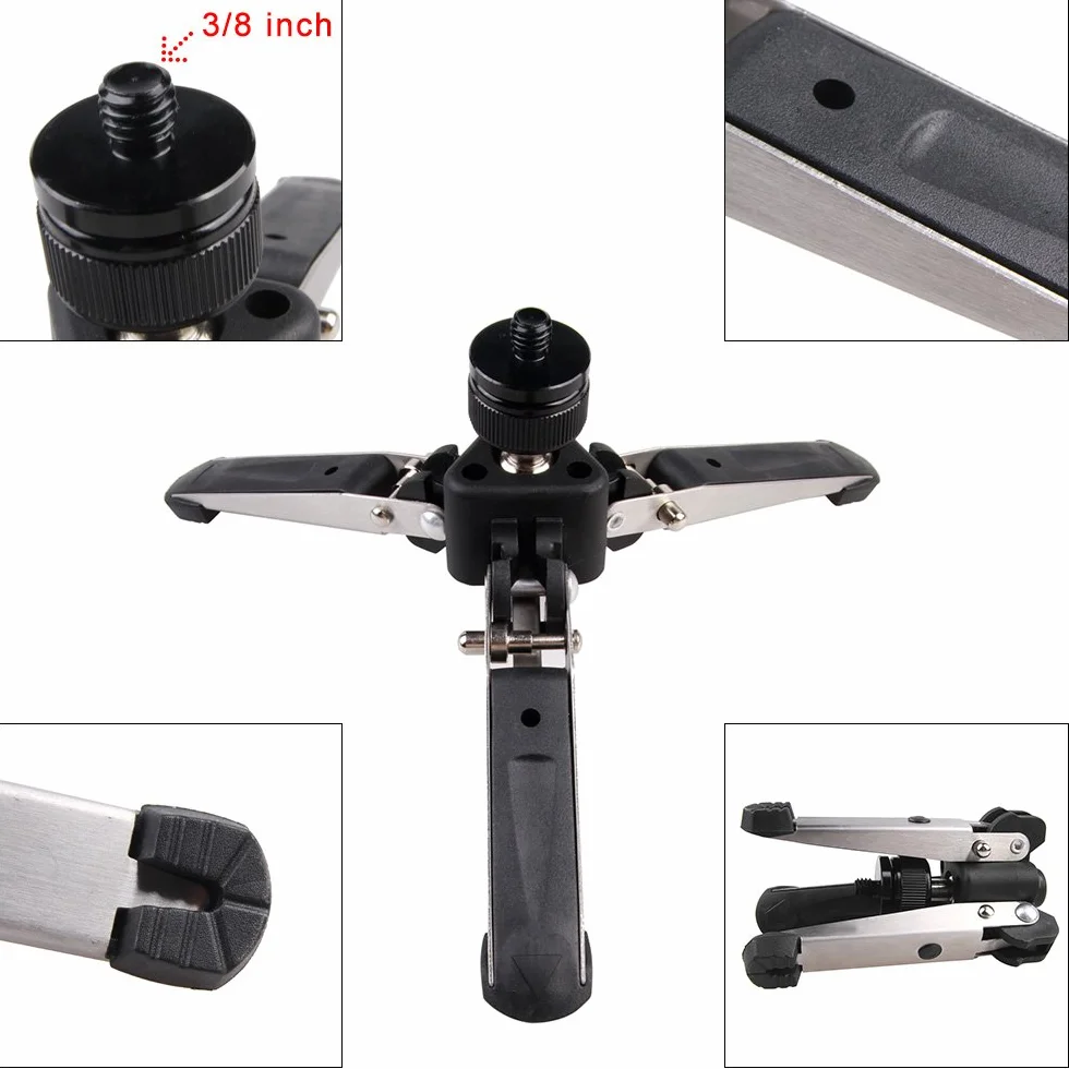 Andoer Support Universel à Trois Pieds pour Appareil Photo Reflex numérique avec Filetage 3/8"
