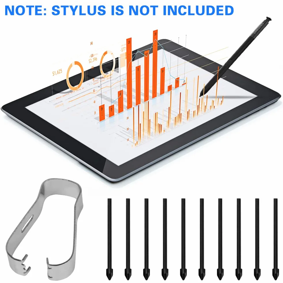 Flintronic Pointes de Stylet Tactile de Remplacement, Pointes de Remplacement avec Outil pour Samsung Galaxy S6/S6lite/S7/S7+/S7FE/S8/S8+/S8Ultra/S21Ultra/S22Ultra/S23Ultra/Note10/Note20, 10Pièces