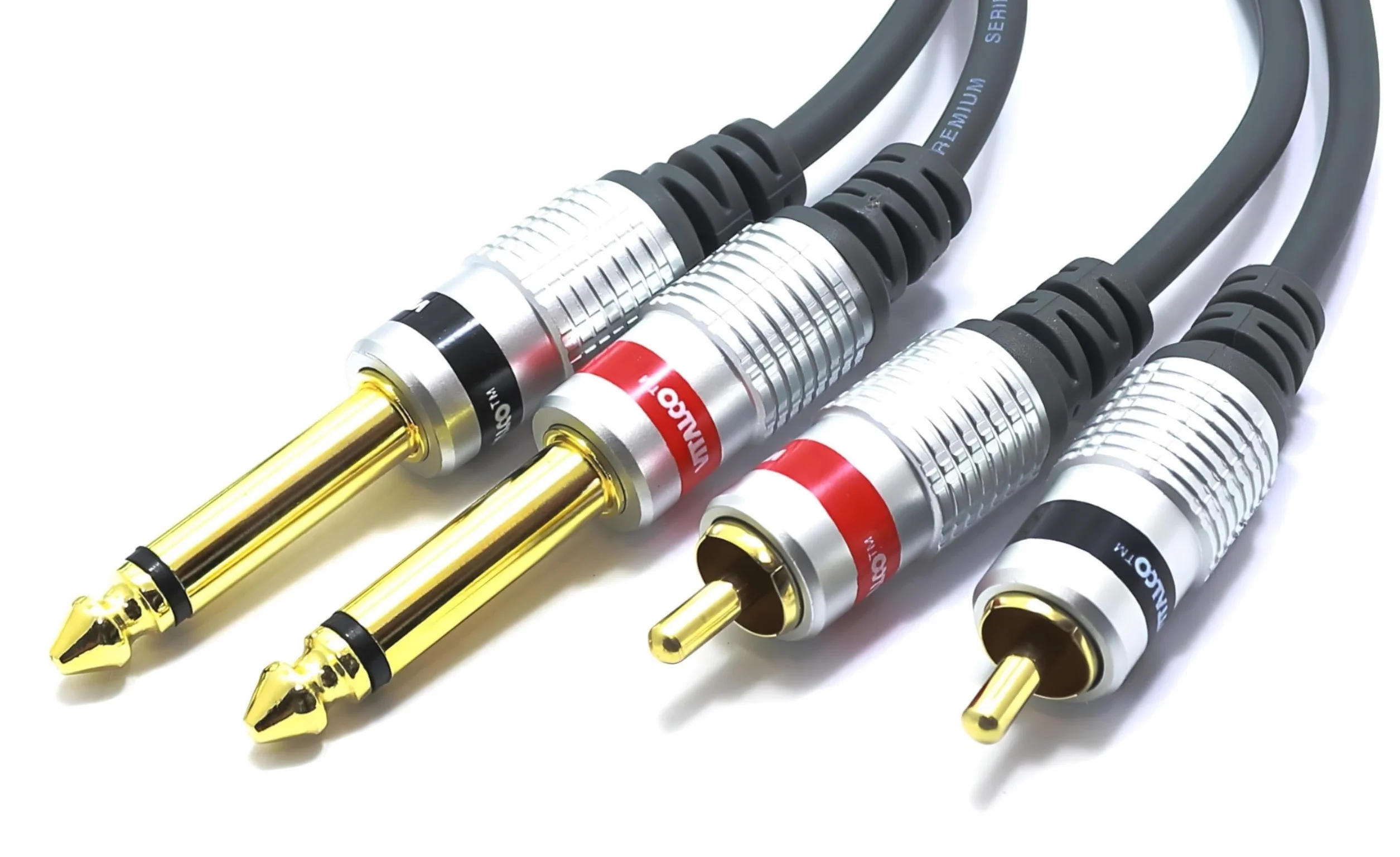 Jack 6.35mm vers RCA Câble 10m double Cinch Mâle vers 2x Jack 6.35 Connecteur Adaptateur