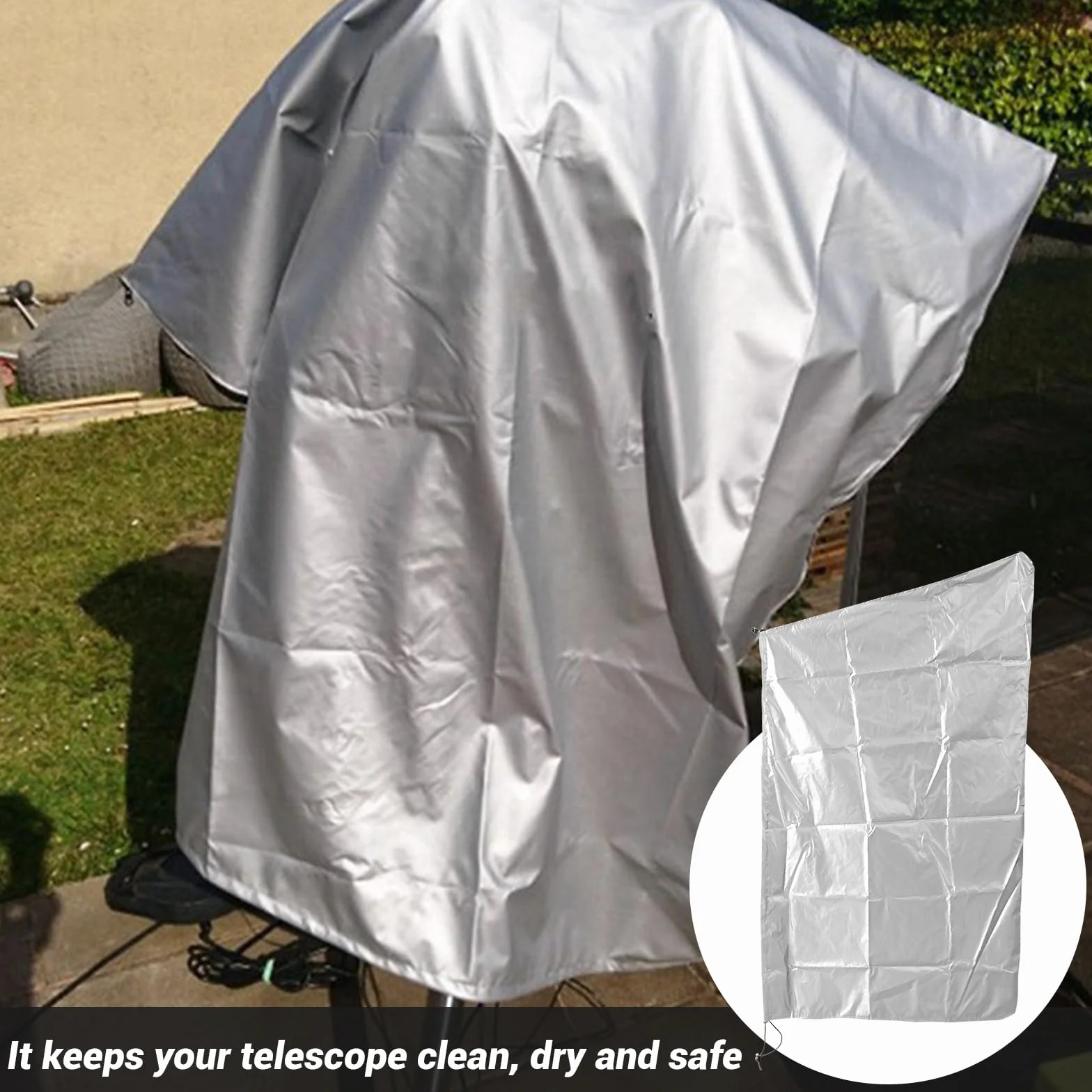 Housse de télescope avec cordon de serrage réglable - Housse de protection solaire étanche à la poussière - Pour l'intérieur et l'extérieur - 150 x 85 cm