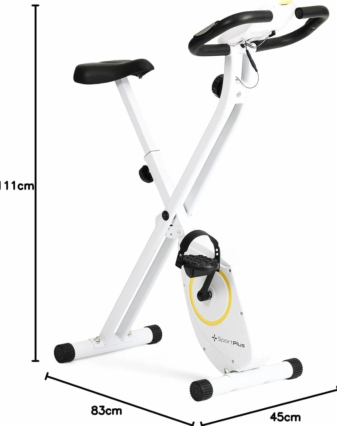 SportPlus Vélo d'appartement pliable silencieux pour la maison compatible avec l'application Fitnessbike