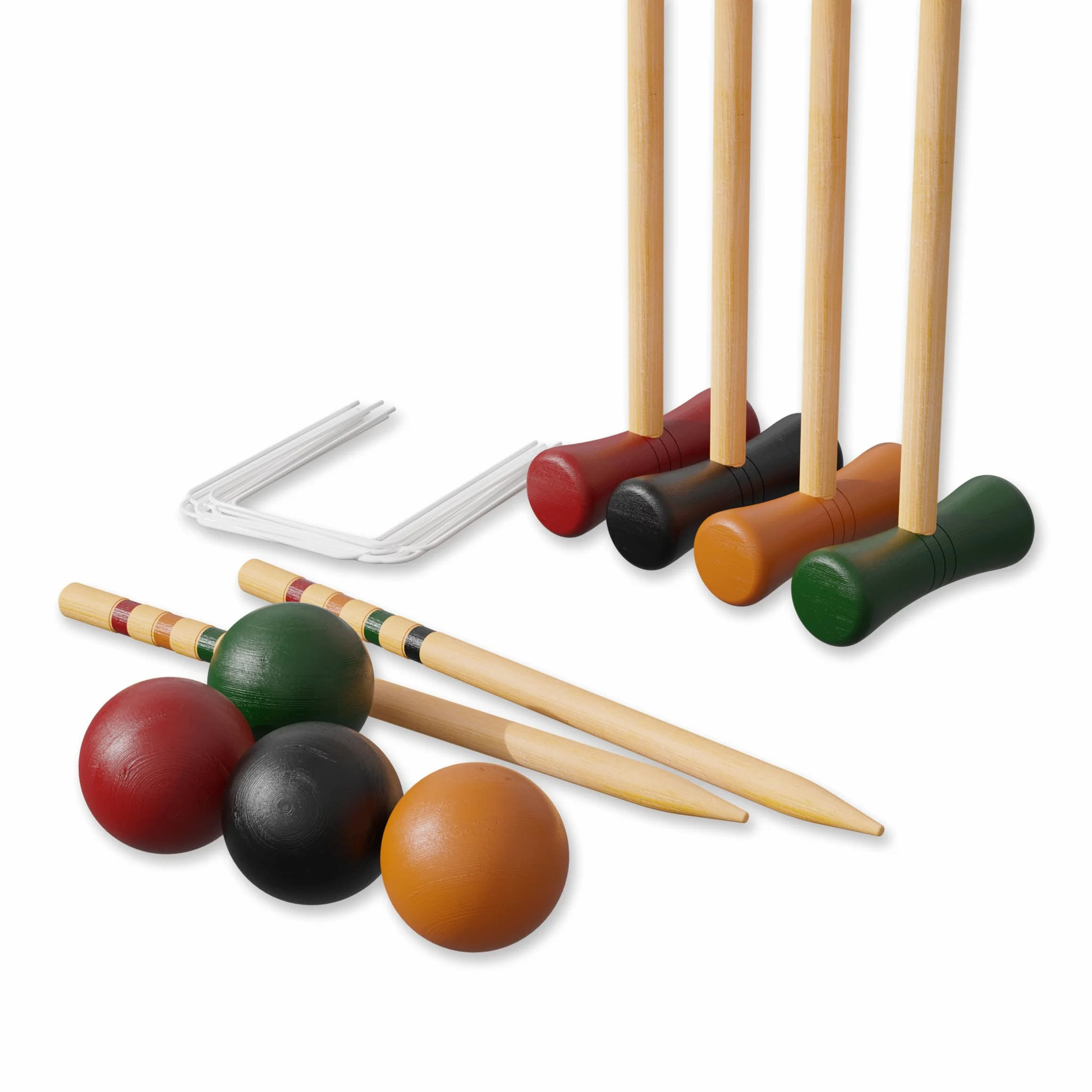 Carromco Jeu de Croquet Basic-XM en Bois pour 4 Joueurs