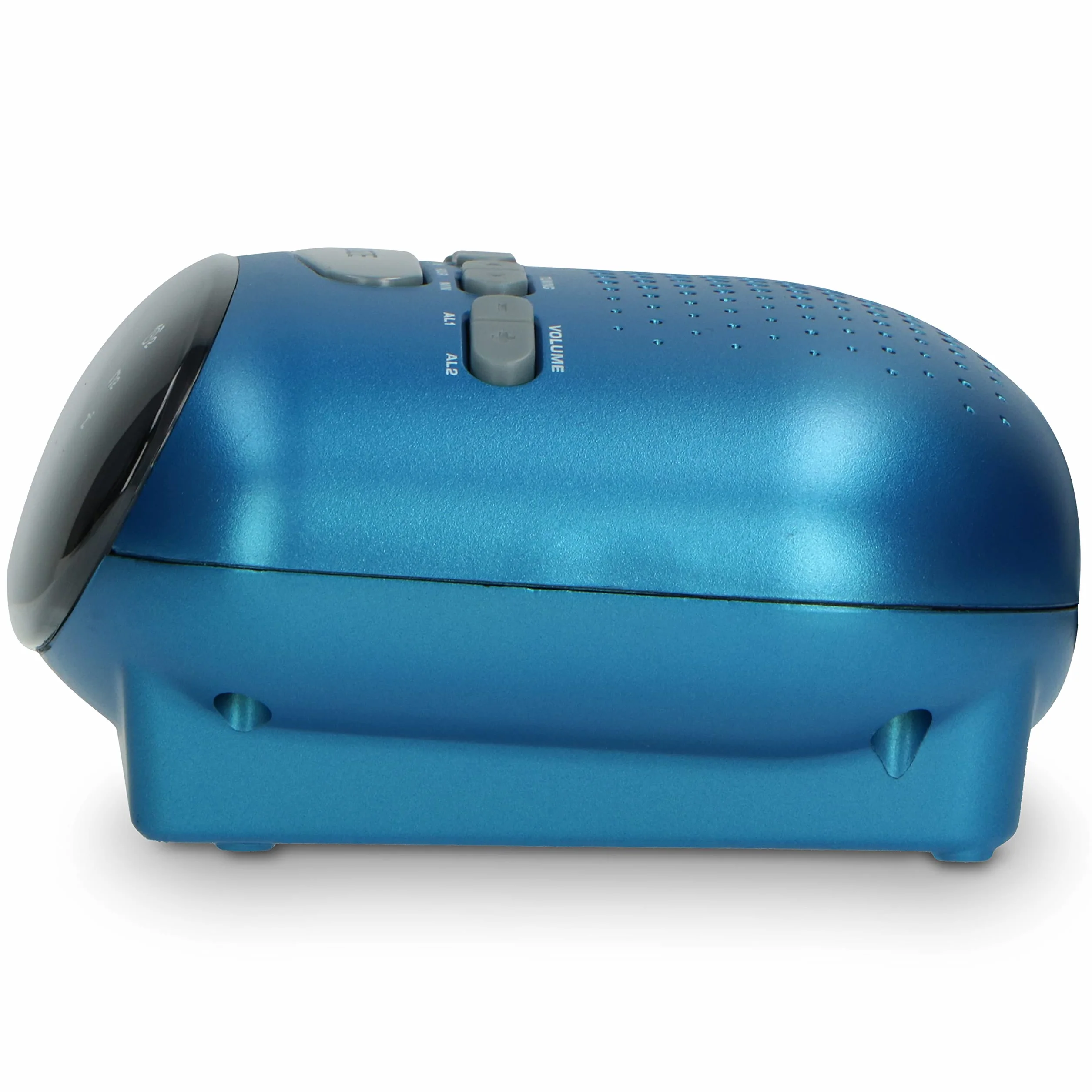Lenco ICES ICR-210BU Reveil, Radio Réveil - FM, Tuner PLL-FM, Haut-parleurs intégrés, Radio-réveil, écran LED, Double Alarme, Fonction Snooze, Bleu