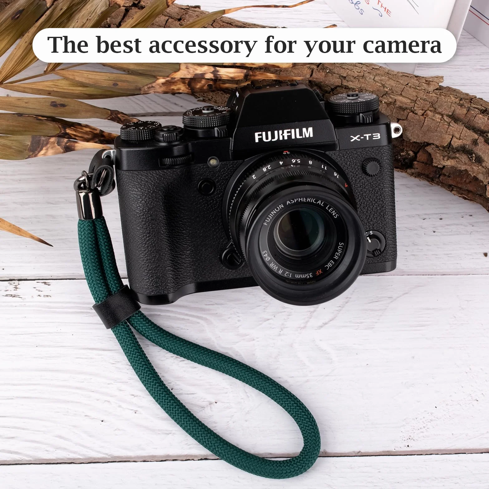 VOVMOEYA Dragonne d'appareil photo compatible avec Fujifilm XT5 XH2S Nikon Z30 Z50 Canon EOS R6 R10 R50 Sony A6700 A6400 A6000 A7C II A7IV DSLR Noir