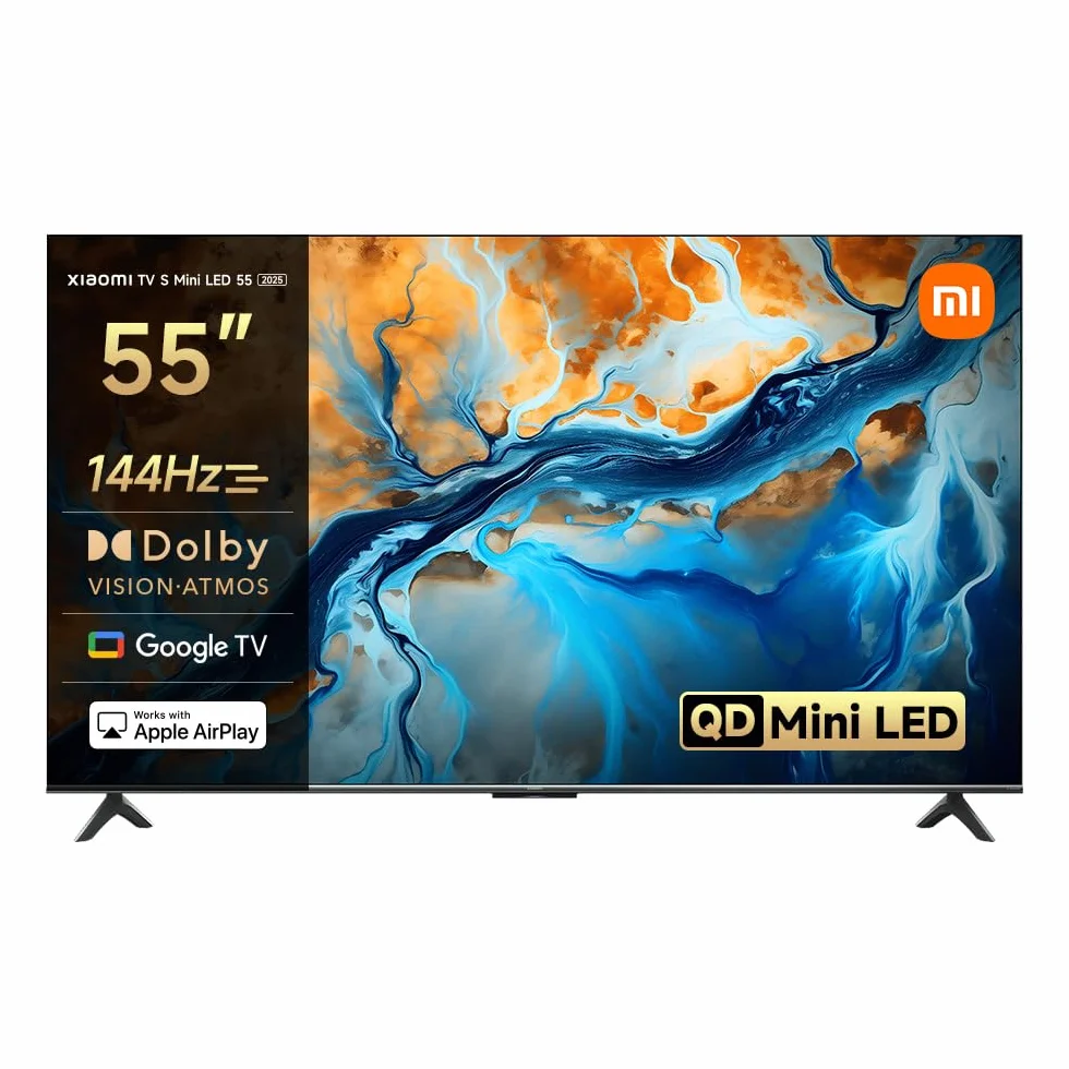XIAOMI TV S Mini 55 2025 QLED 55 cali Mini LED Dolby Vision Atmos 144Hz 1200 nitów