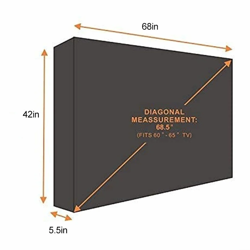 Housse de protection extérieure en tissu Oxford 600D pour téléviseur écran plat 70-75 pouces