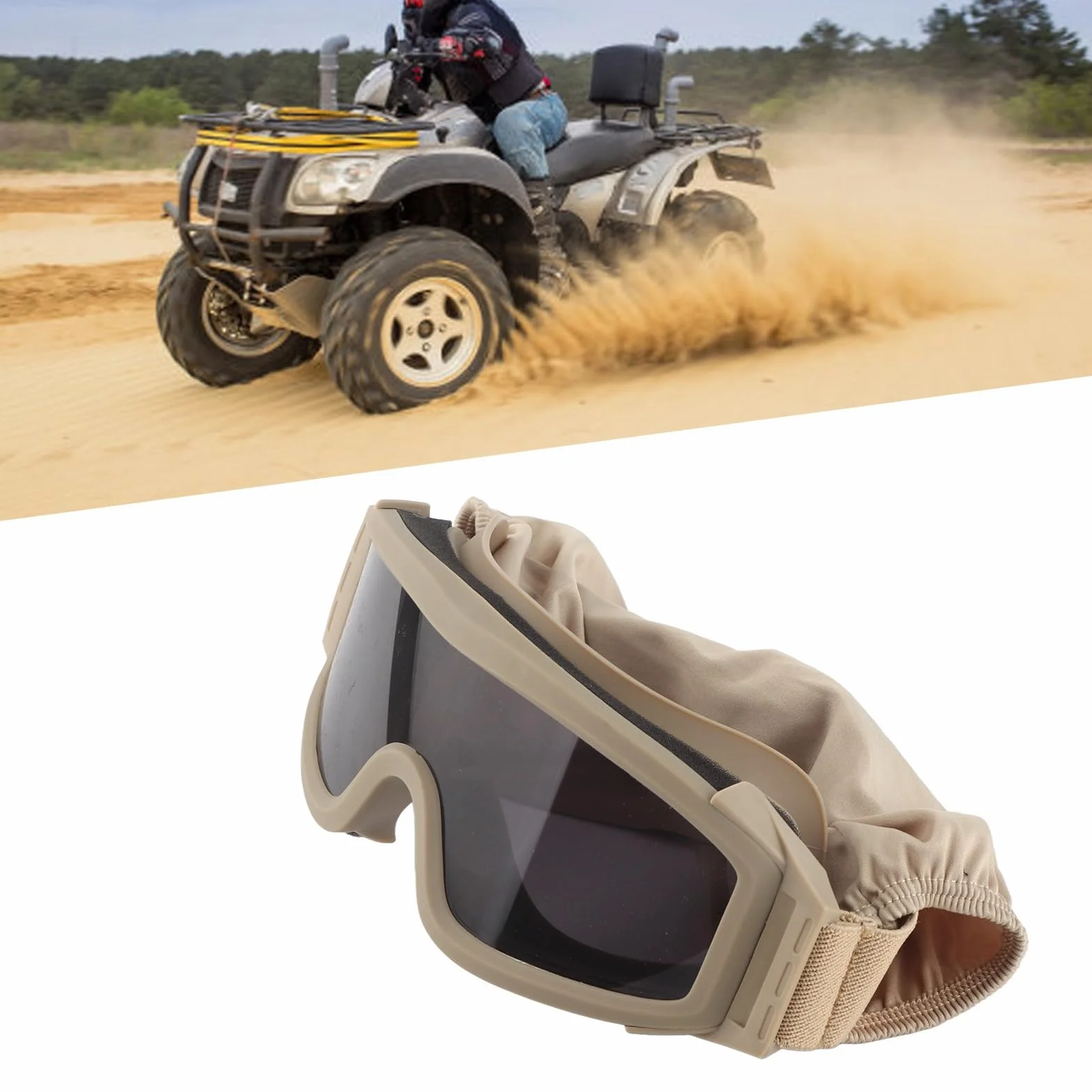 Lunettes Anti-criquet du Désert Coupe-Vent Anti-Sable 2 Lentilles Sport Professionnelles Anti-poussière