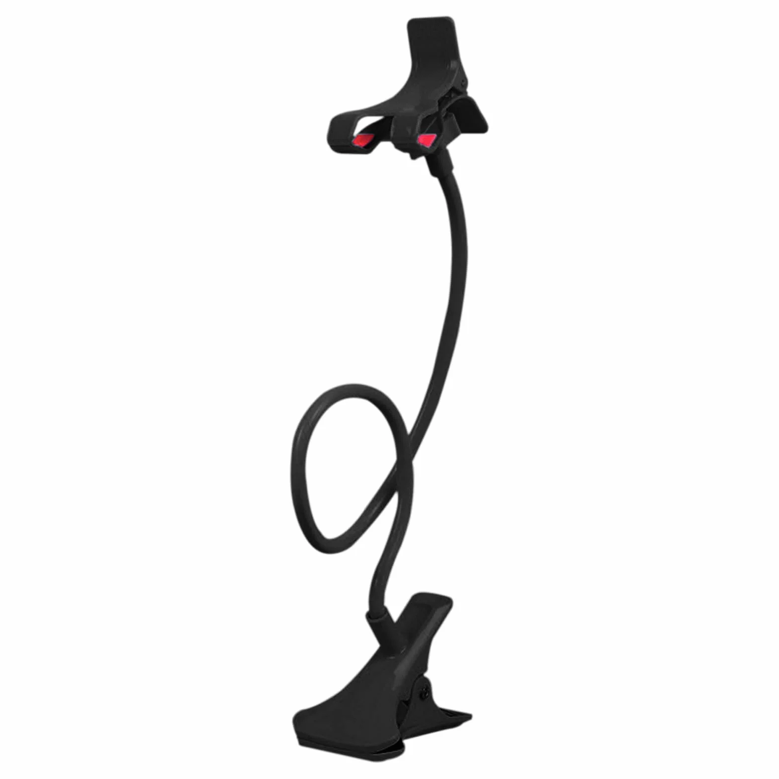 Générique Support Téléphone à Col de Cygne - Bras Long Réglable avec Support pour Tête de Lit ou Chevet,Pince Multifonction pour Smartphones - Fixation Stable Gym, Chambre, Cuisine