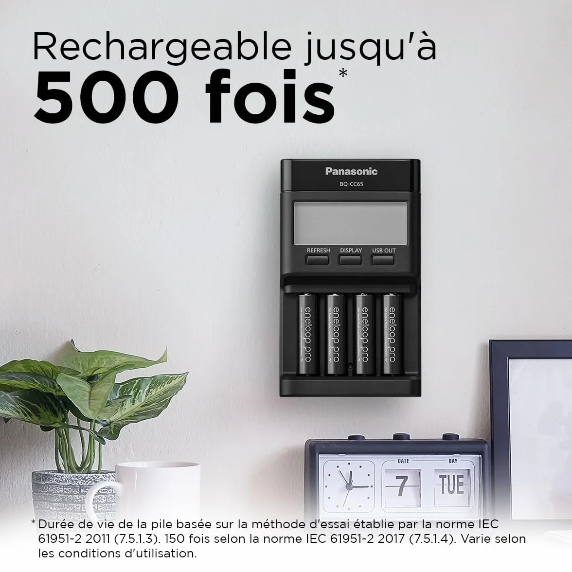 Piles eneloop Pro Ni-MH AA Mignon Rechargeables 4 pièces