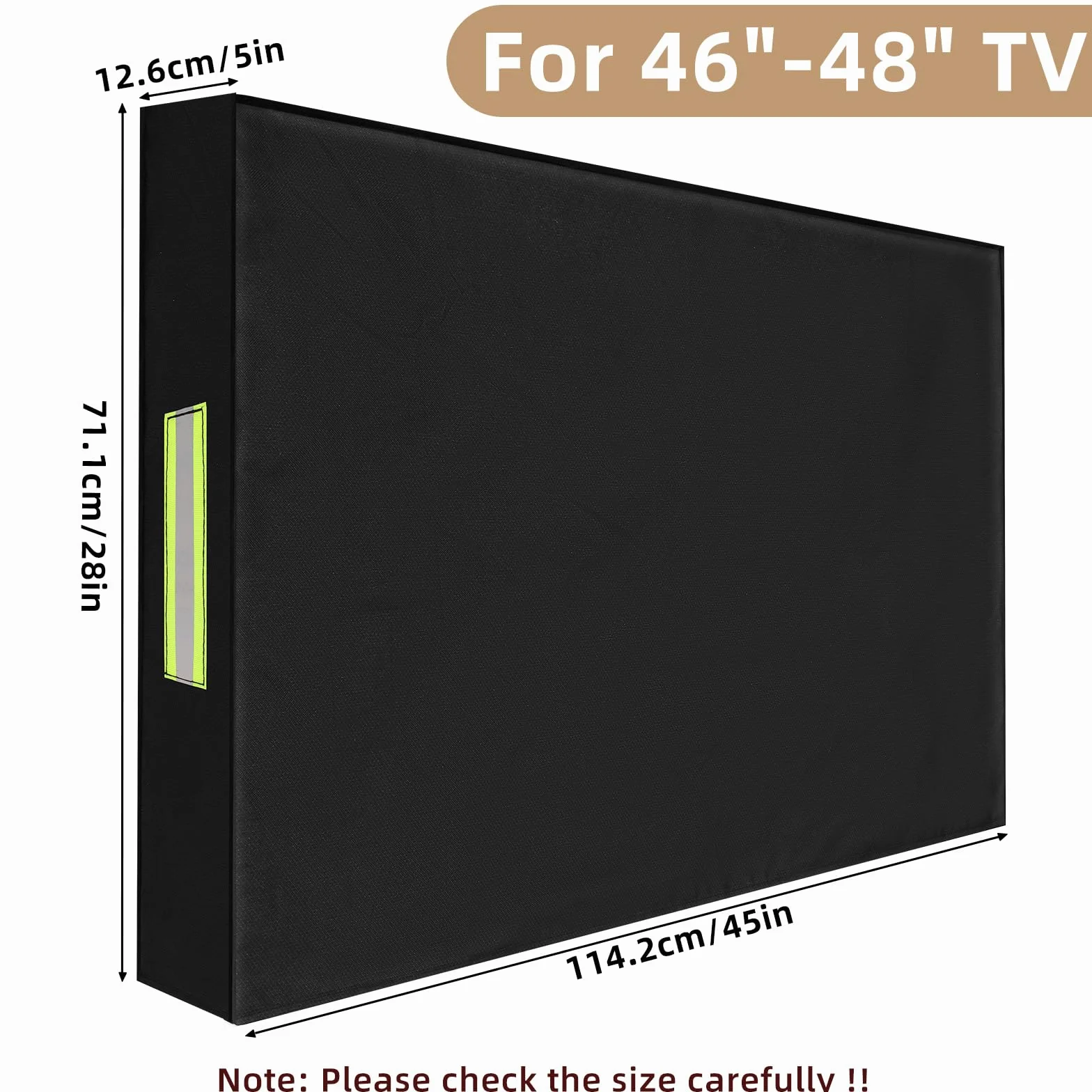 Housse de protection TV extérieur 30"-32" PVC Oxford 600D résistant eau poussière 46"-48"