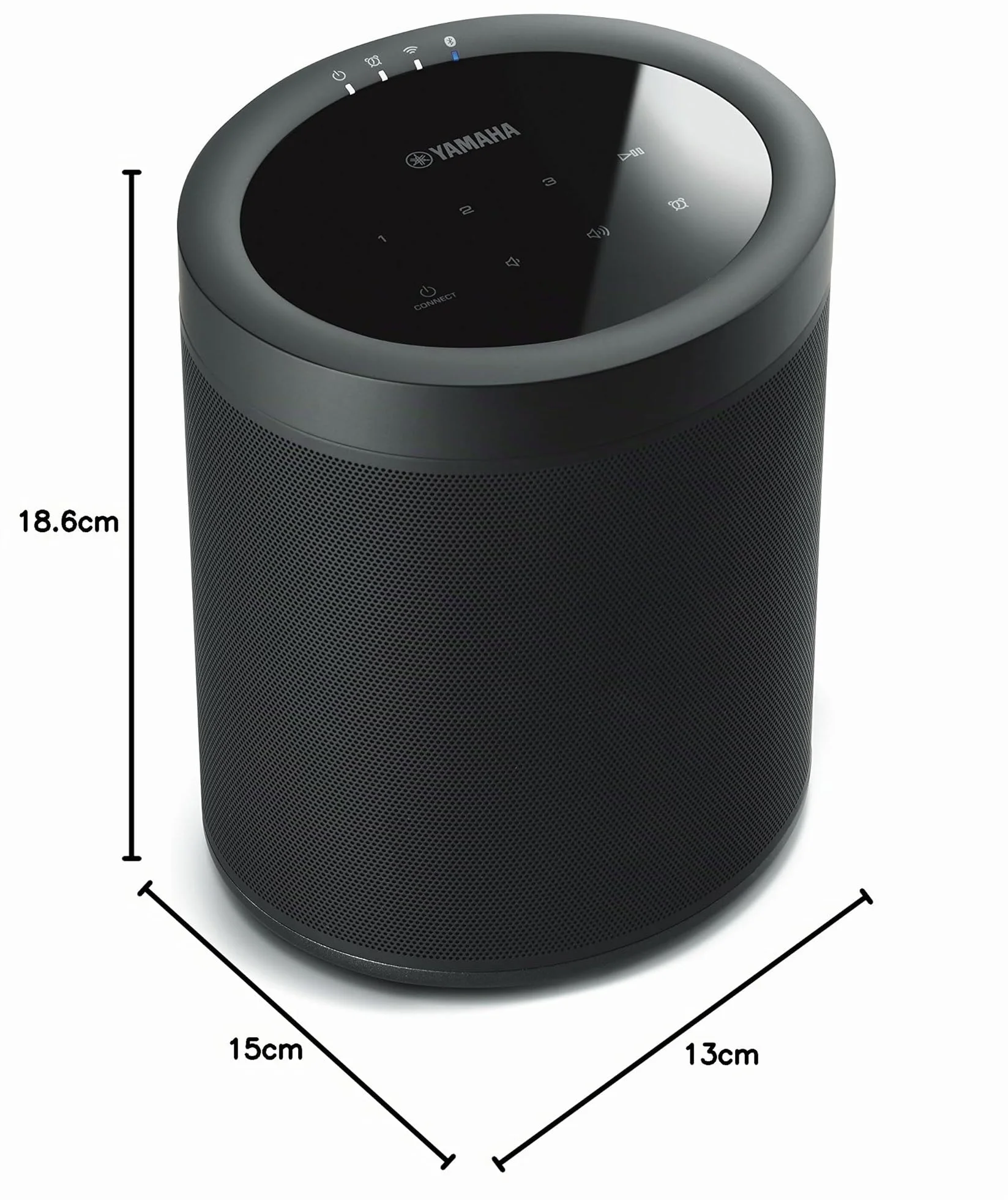 YAMAHA MusicCast 20 – Enceinte bluetooth 40W – Système audio Multiroom, Wifi, Airplay – Baffle maison – Compatible avec smartphones et ordinateurs – Noire