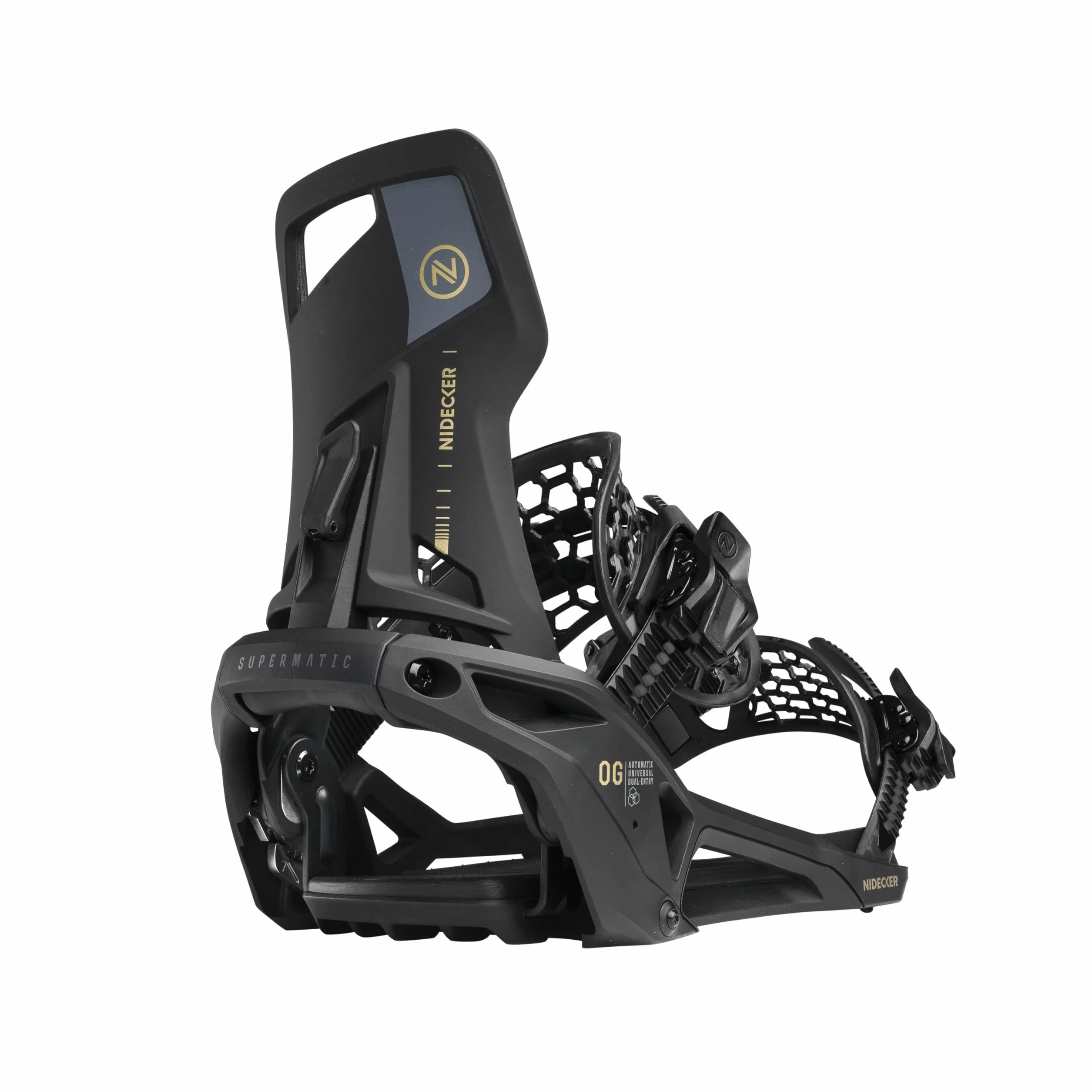 Nidecker OG Supermatic Fixations de Snowboard avec Ouverture Automatique et Spoiler inclinable
