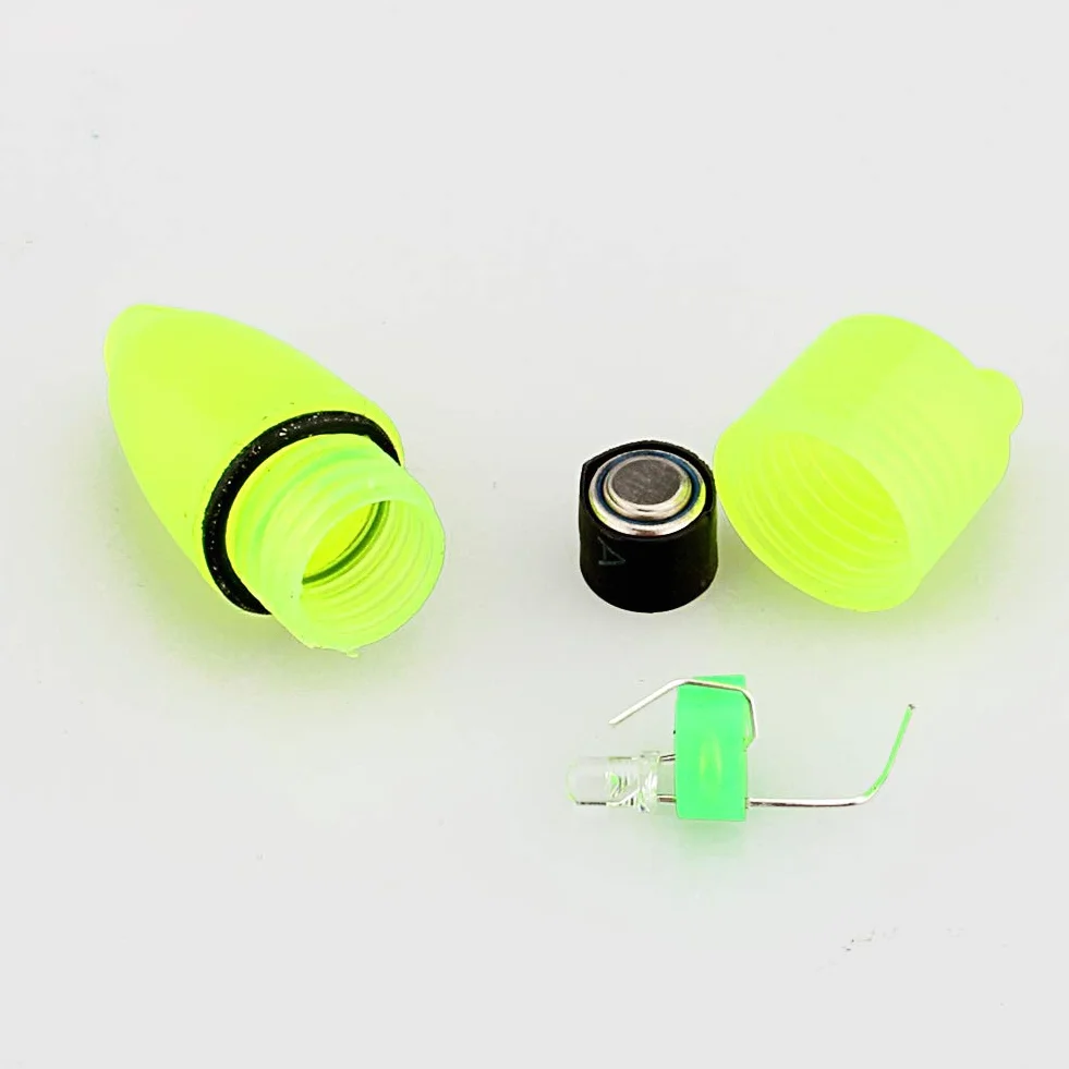 Cloche de Pêche LED 10 Pièces Accessoire de Pêche de Nuit avec Anneau Morsure
