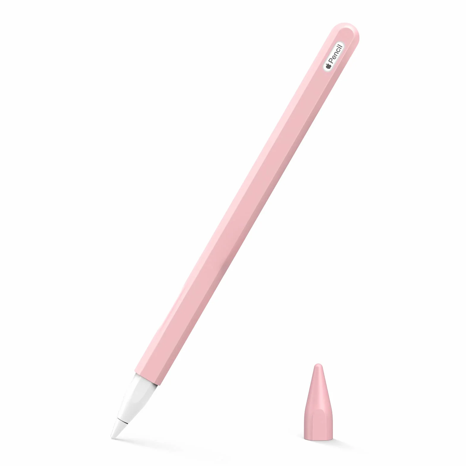 Moko Coque Compatible avec iPad iPencil 2e Génération, Étui Housse de Protection pour Stylet en Silicone, Cover de Stylet avec Pointes de Rechange et Clip Intégré - Rose Clair