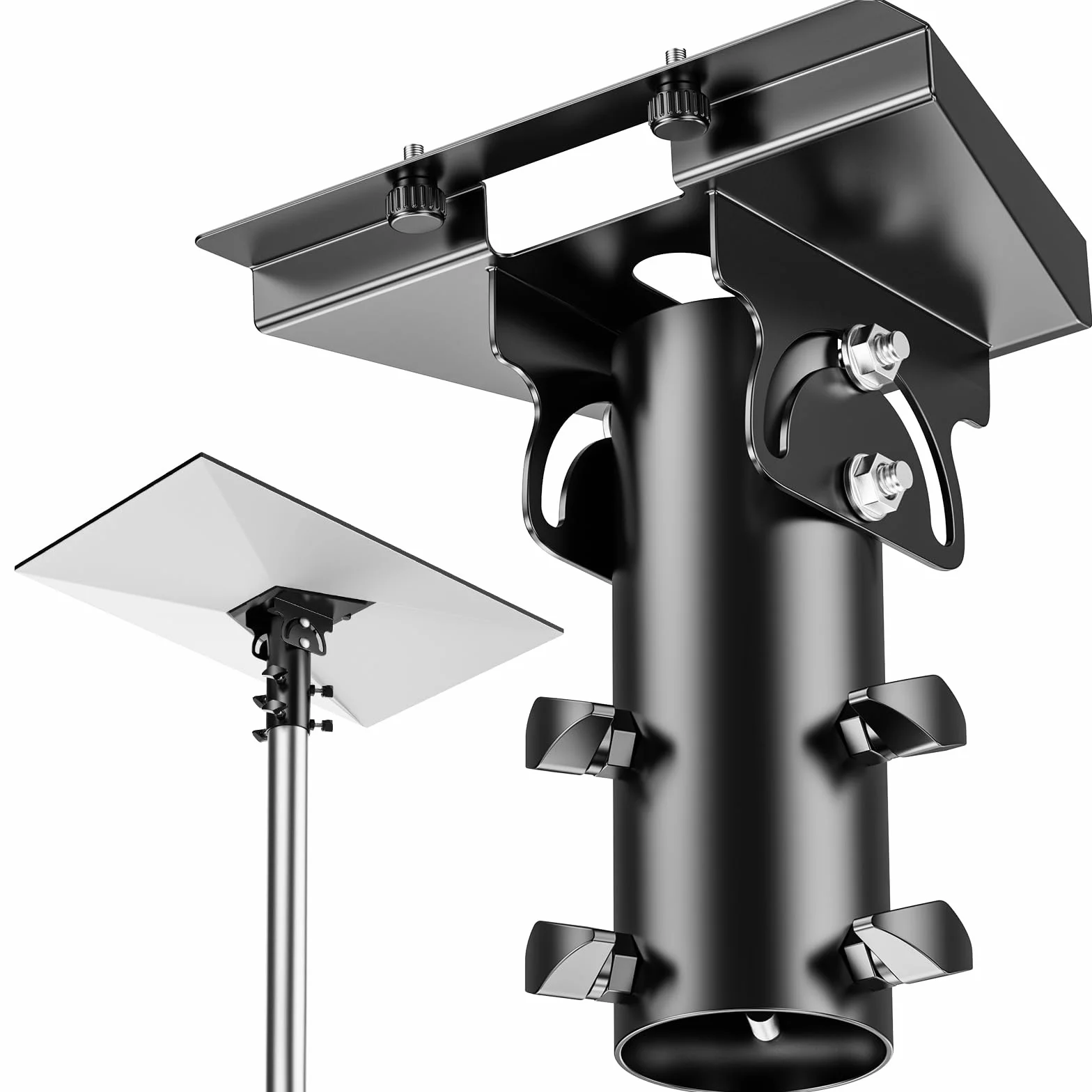Support Starlink Gen 3, Adaptateur de tuyau Starlink Gen 3, Support de Poteau Starlink, Rotation 360° & Réglages Multi-Angles, Compatible avec Tuyaux de 30-55cm, Adapté à Jardin et Extérieur
