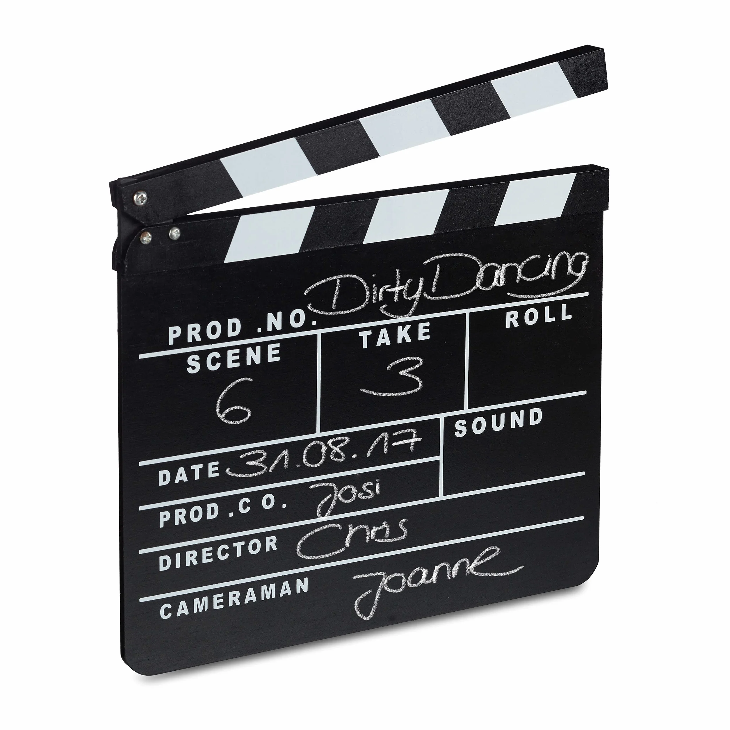 Relaxdays Clap de cinéma, Lot de 2, Hollywood, Film, clapet, Couper Les scènes, Inscription, déco, HxlxP: 26 x 30 x 30 cm, Noir