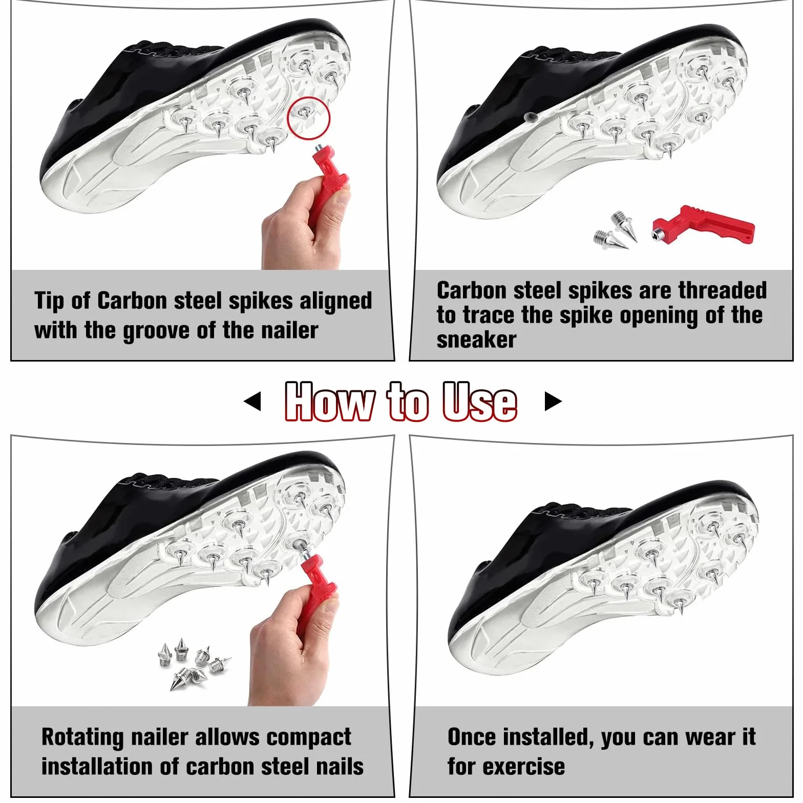 Pointes de Piste 7mm Inoxydable avec Clé Athlétisme Cross Track Spikes Remplacement Chaussures Piste