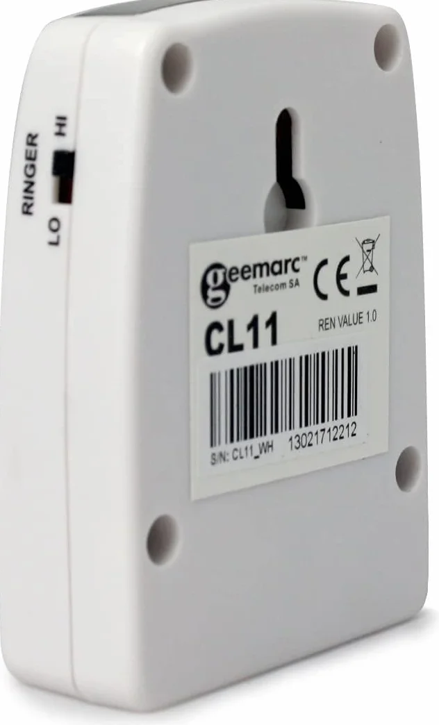 Geemarc CL11 Amplificateur de sonnerie de téléphone blanc