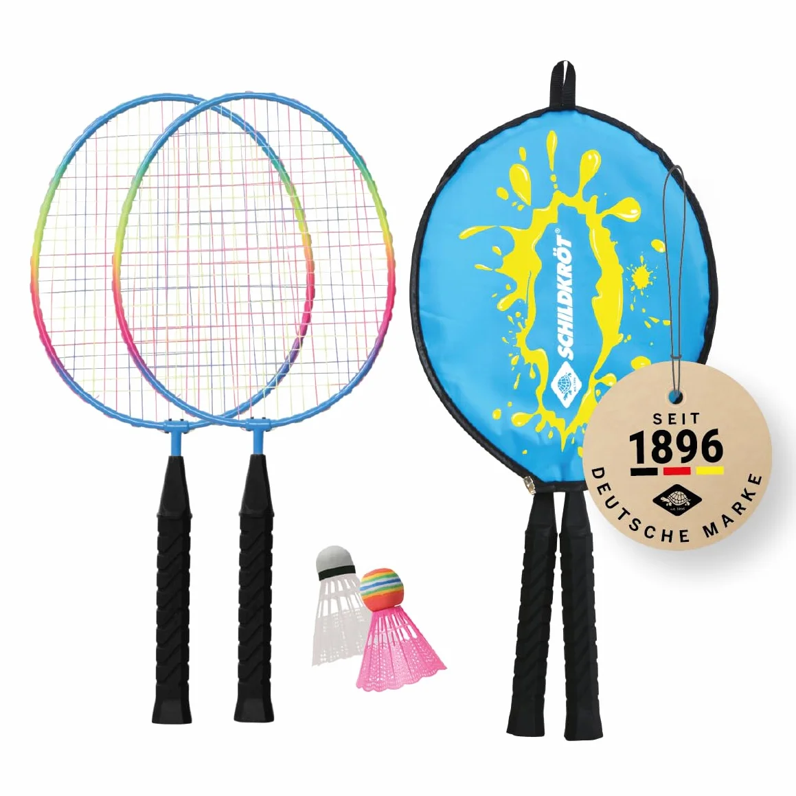 Schildkröt Set de Badminton Junior 2 Raquettes 45,5 cm 2 Volants Housse