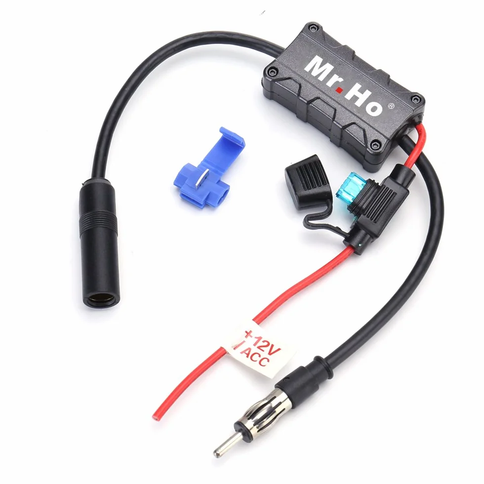 Mr.Ho 12V Amplificateur de Signal d'antenne Radio Adaptateur Voiture Automobile FM AM Adaptateur