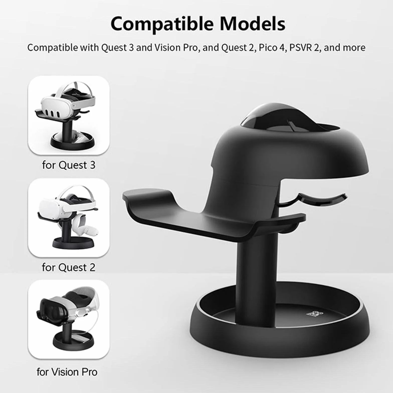 SHEAWA Support de casque VR pour Vision Pro/PICO 4/PSVR 2/Meta Quest 3/Quest 2/Rift S VR Accessoires
