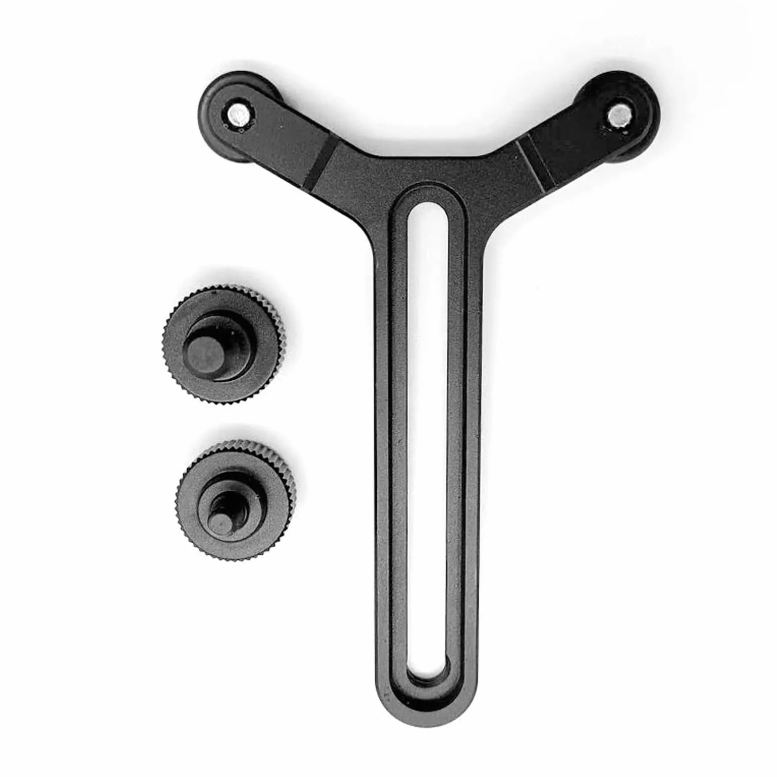 Support en Y avec roues doubles, système de support d'objectif avec vis coulissante de 6,35 mm, pour DJI Ronin S SC et plaque de stabilisation à dégagement rapide