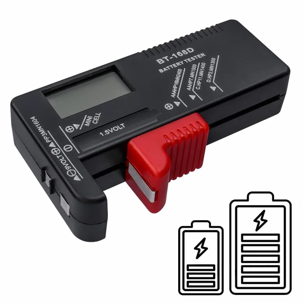 Testeur de Piles Universel BT-168D Numérique pour AA AAA C 9V Bouton
