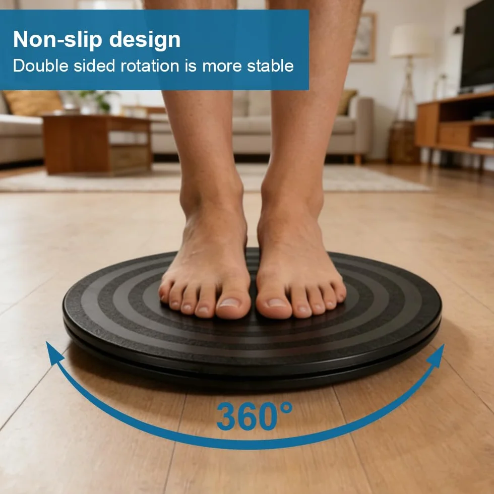 20 cm Plateau Tournant Universel, Plastique Solide Plateau Tournant à 360° Rond Manuel Billes en Acier pour Téléviseurs, Produits électroniques, Ordinateurs Portables, Artisanat