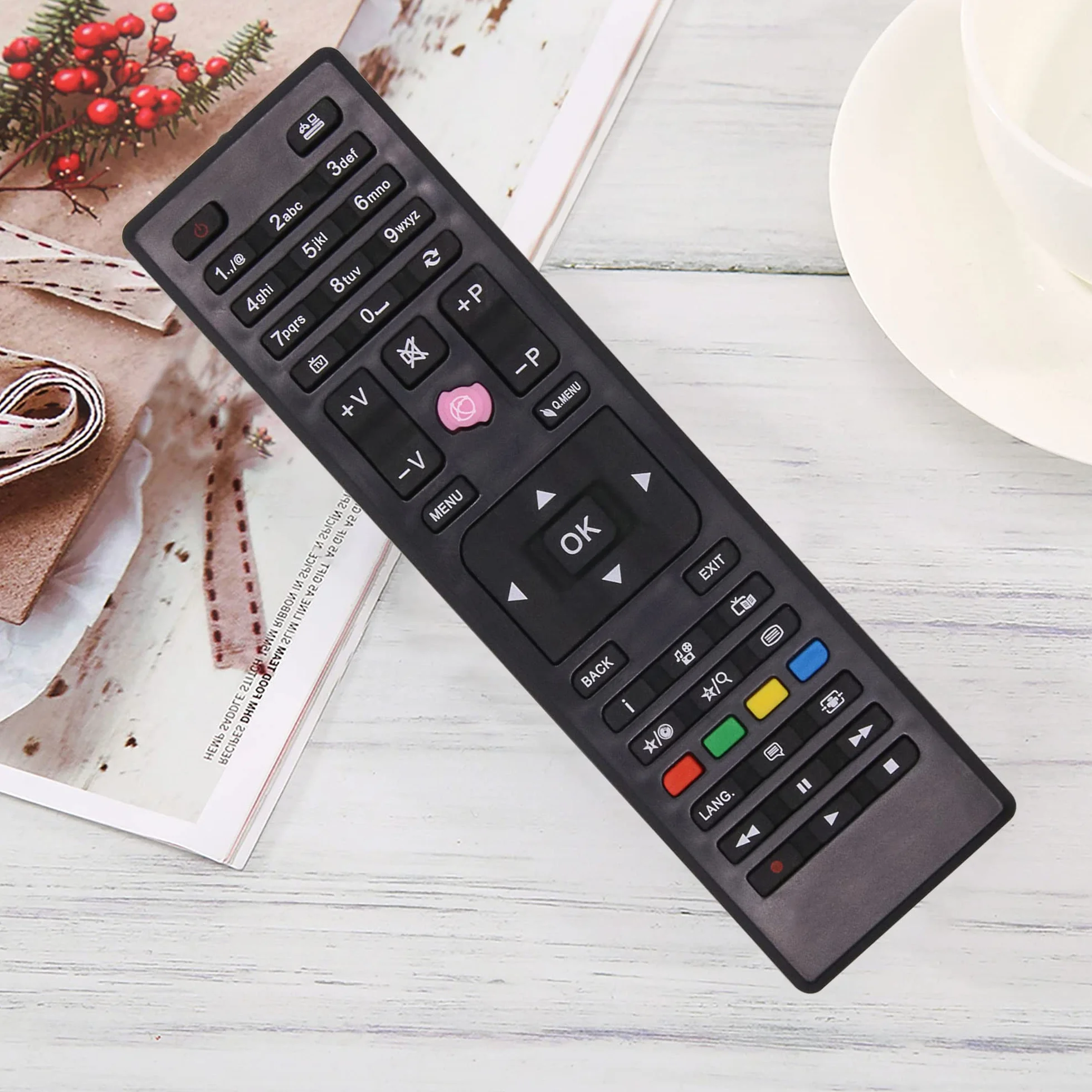 Riry RC4875 Télécommande Universelle pour TV Tucson Continental Edison Techwood Listo Clayton AYA Grandin Hyudai Technika Telefunken Edenwood Digihome Oceanic - Aucune Configuration Nécessaire