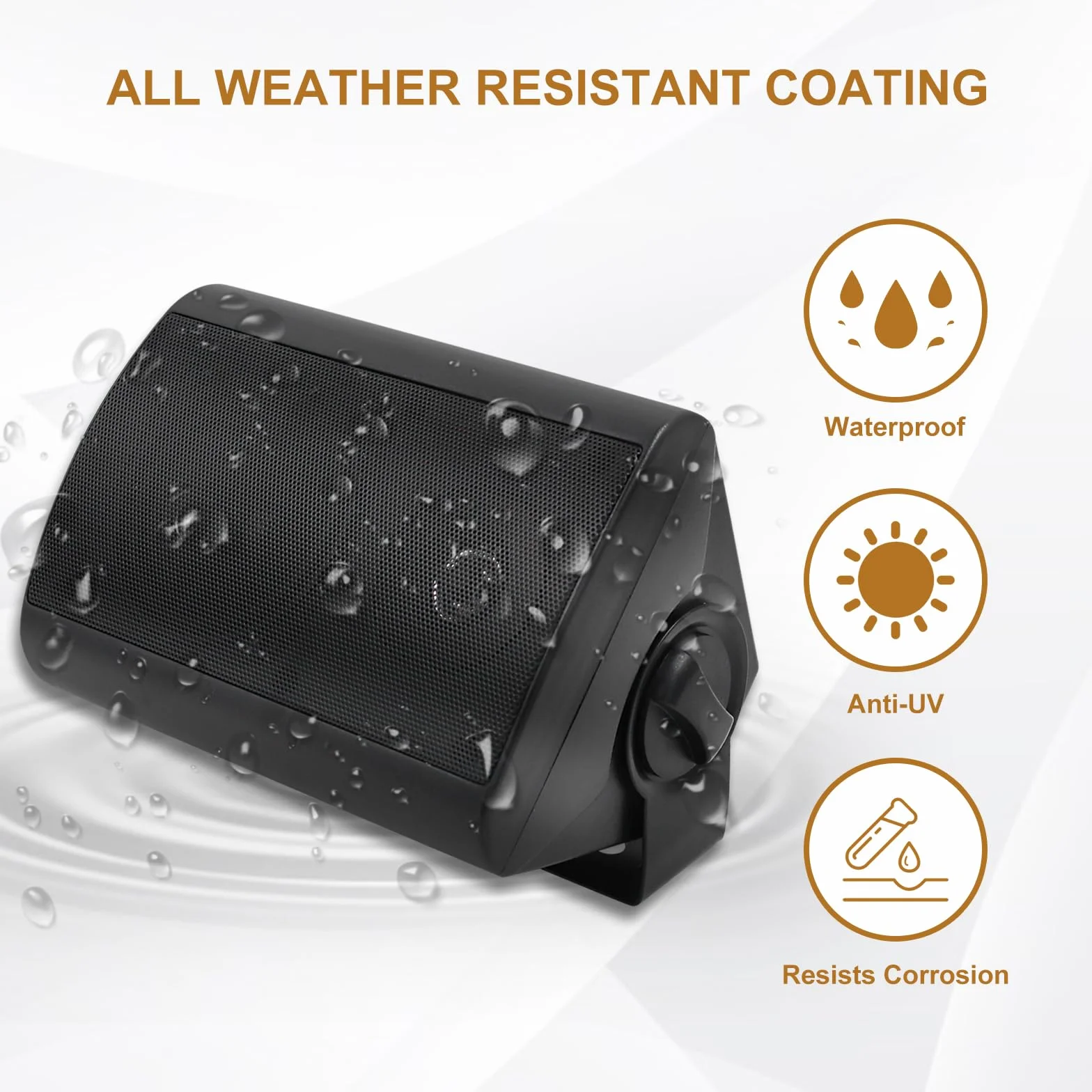 Herdio 4 Pouces 400 Watts Bluetooth Enceinte encastrable Plafond, pour Cuisine, Chambre, Salle de Bain, cinéma Maison Compatible avec Bluetooth(4 Haut-parleurs)