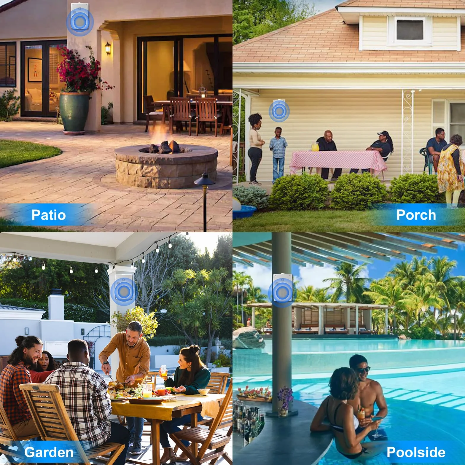 Herdio 6,5 Pouces 400 W Haut-parleurs passifs d'extérieur, filaires et étanches, Haut-parleurs muraux à 2 Voies avec Basses puissantes pour terrasse, Maison, Piscine intérieure, Patio, Jardin (Blanc)