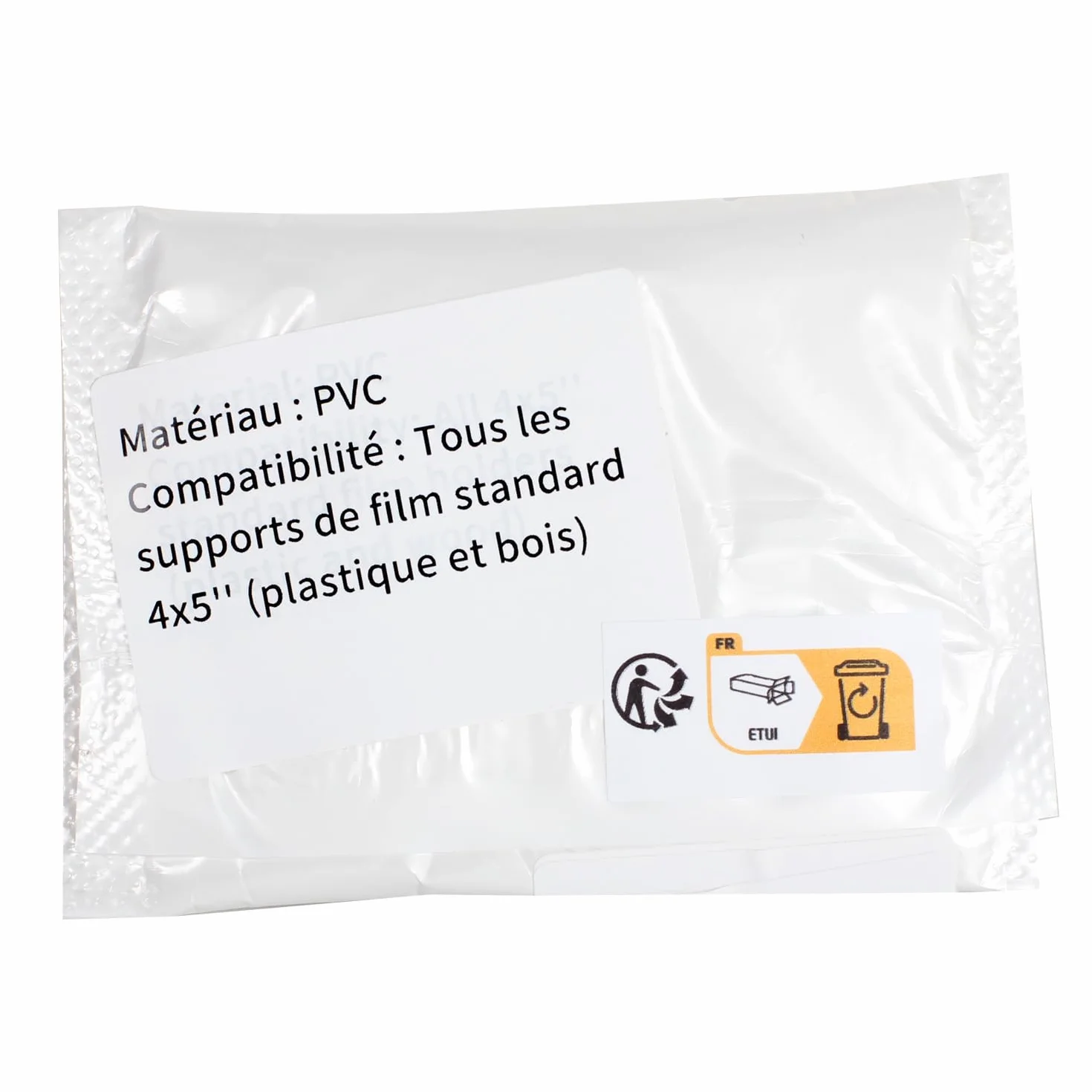 eTone 4 pièces de Remplacement Feuille Film Coupe Film Supports Sombres Diapositives pour Appareil Photo Grand Format 4x5
