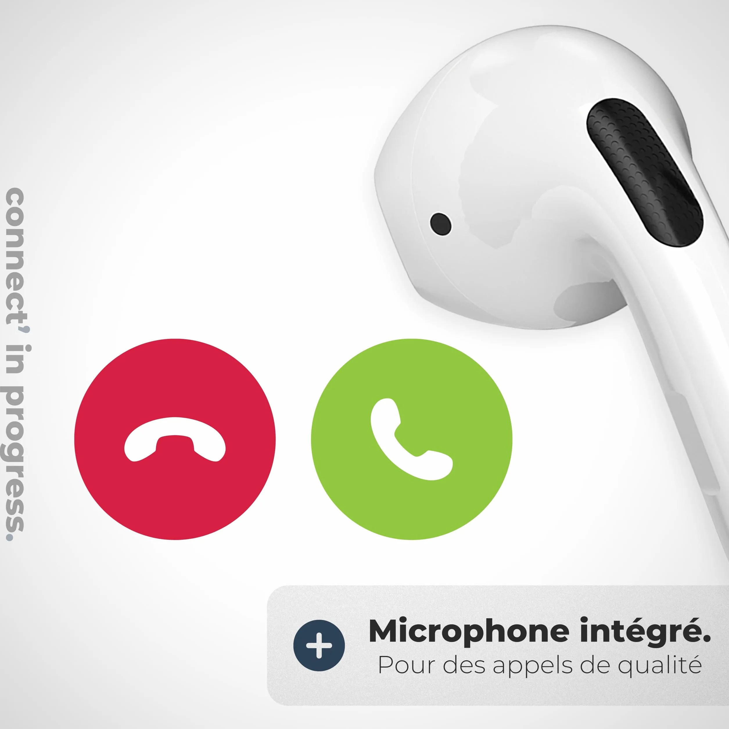 APM Ecouteurs Bluetooth sans Fil, Boîtier de Charge, Ecouteur sans Fil, Son Stéréo, Oreillette Main Libre, Coque Silicone Bleu Nuit, Casque Audio, Compatible PC Smartphone Tablette, Blanc, 600331