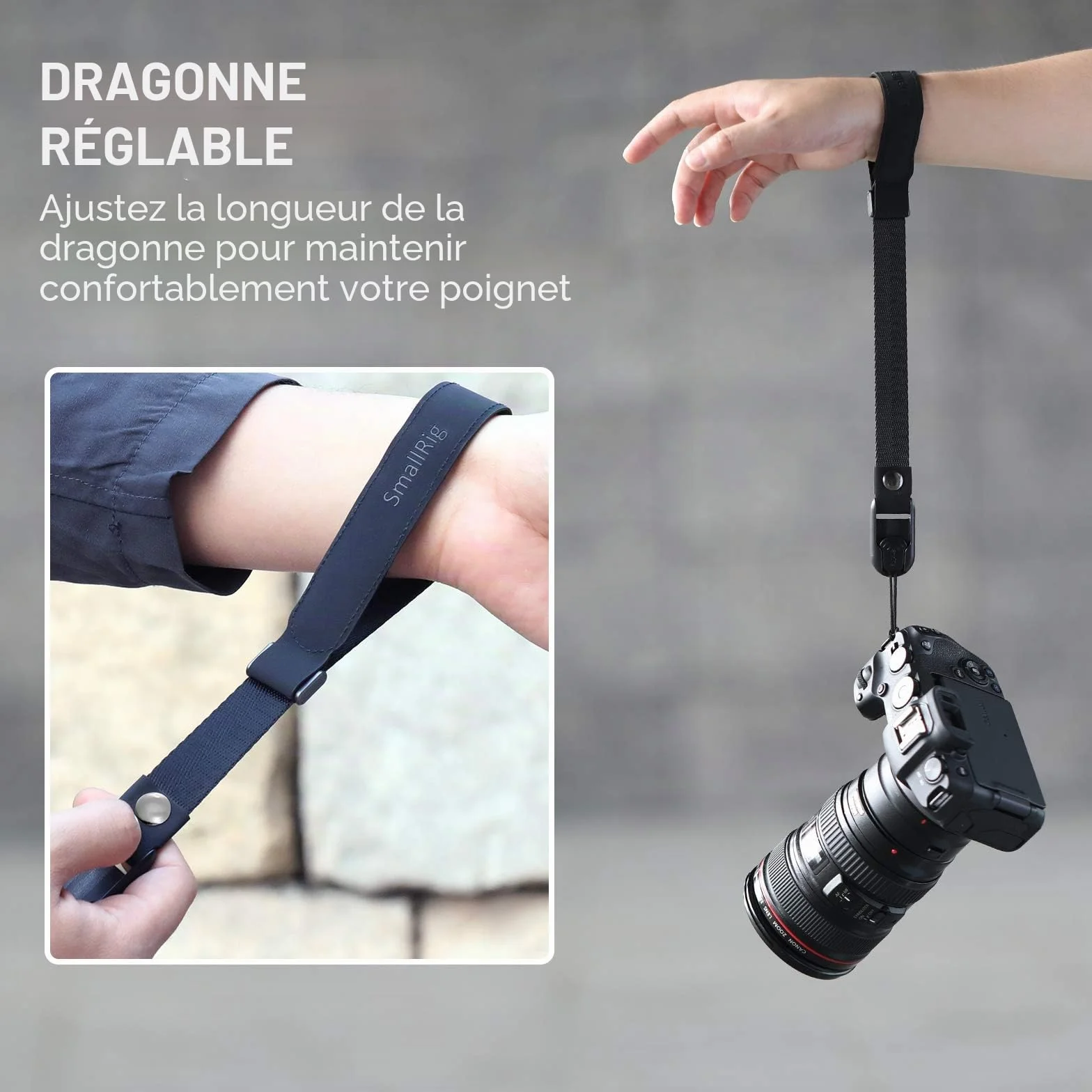 SMALLRIG Dragonne en Néoprène pour Canon pour Nikon pour Sony pour Fujifilm pour Olympus DSLR SLR - 2398