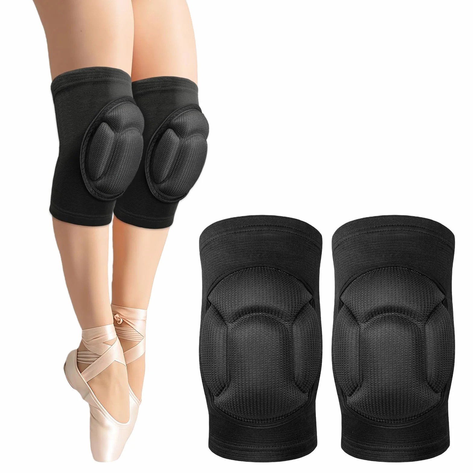 flintronic Genouillères de Protection 20 MM Épais Éponge Antidérapant pour Danse Volleyball Yoga Football Course