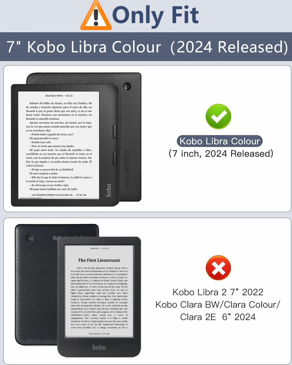 MoKo Coque pour Kobo Libra Colour 7 Pouces 2024, Étui de Protection Souple TPU Ultra-Mince et Léger Anti-Rayures avec Réveil/Sommeil Automatique pour Kobo Libra Colour Tablette 2024, Fleur