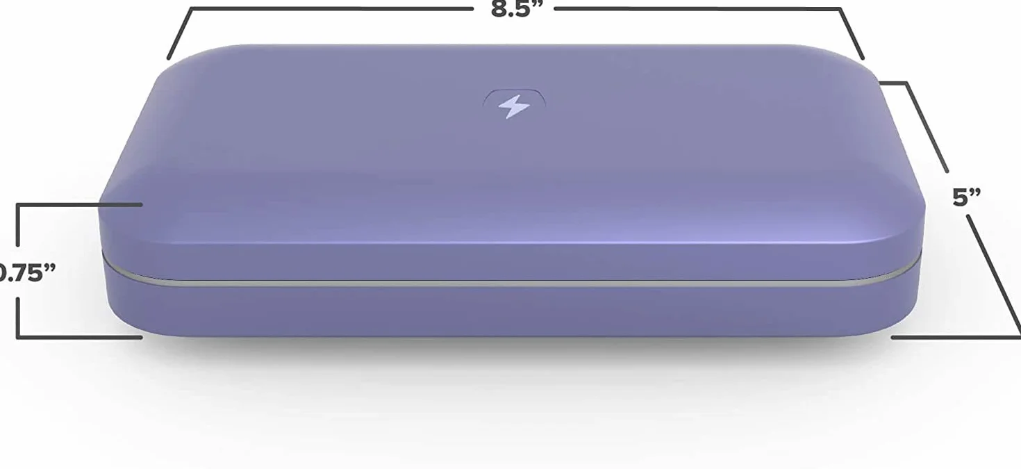 PhoneSoap 3 UV Désinfectant pour Smartphone Et Chargeur Universel | Désinfecteur De Lumière UV Breveté Et Cliniquement Prouvé | (Pervenche)