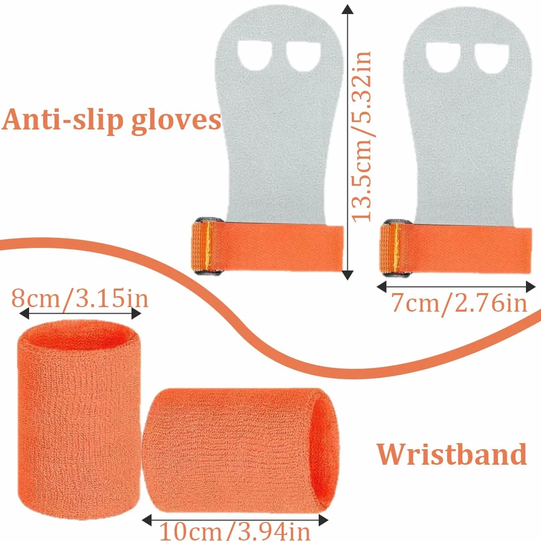 Maniques, Paire de protège-poignets pour gymnastique rythmique Kit pour filles et enfants Orange