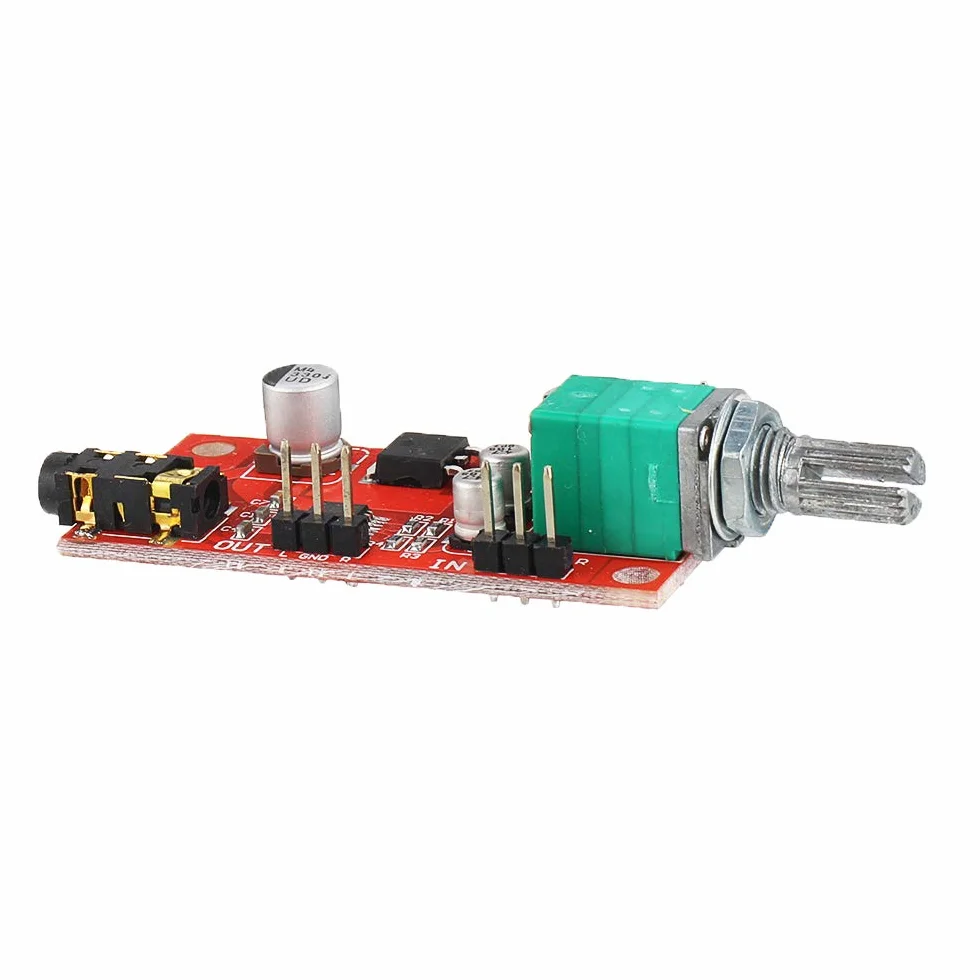 MAX4410 Carte d'amplificateur pour casque - Rouge - Solid State - Compatible avec tous les appareils - 0,08 W - Jack 3,5 mm - Alimentation par piles
