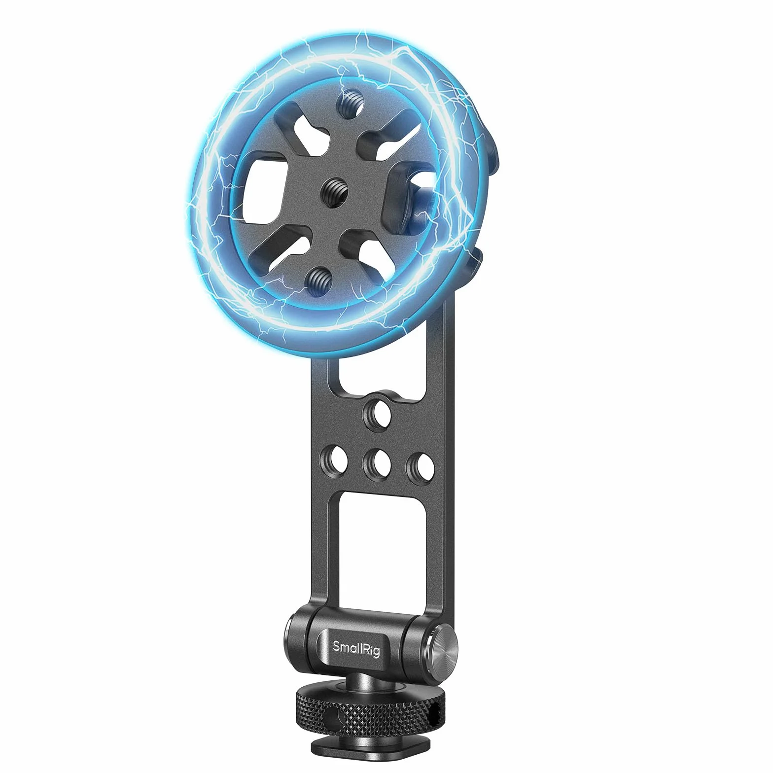 SMALLRIG Support magnétique de téléphone Portable en métal avec Griffe de Flash pour Adaptateur de trépied Magsafe - Adaptateur de trépied réglable et Rotatif pour iPhone, caméra de Surveillance