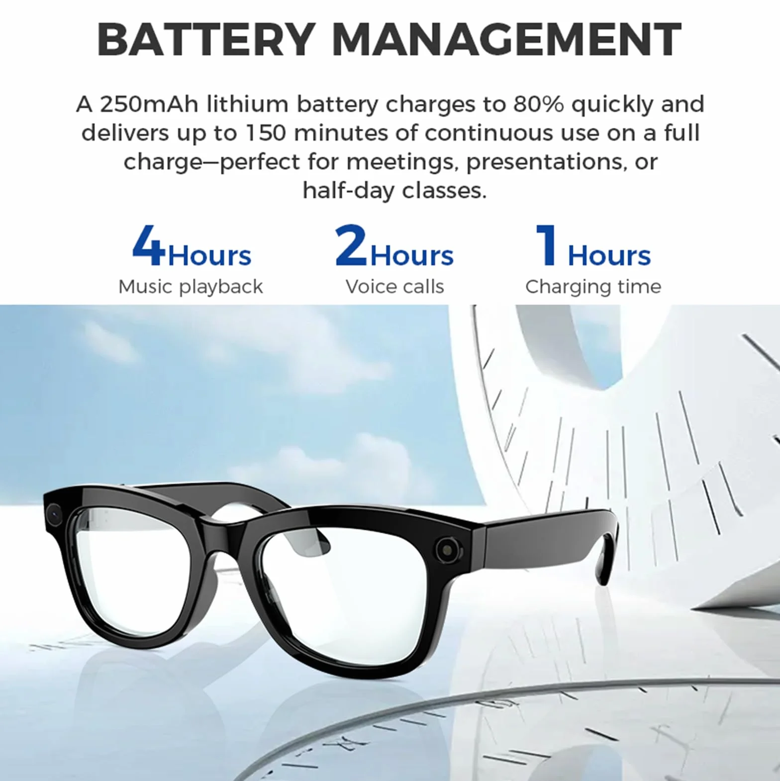 Lunettes connectées IA avec caméra, ChatGPT intégré,traduction,commande vocale,Wi-Fi 4.0,Bluetooth 5.3,prise de vue HD, lunettes de soleil intelligentes pour les voyages,la musique et les appels,B