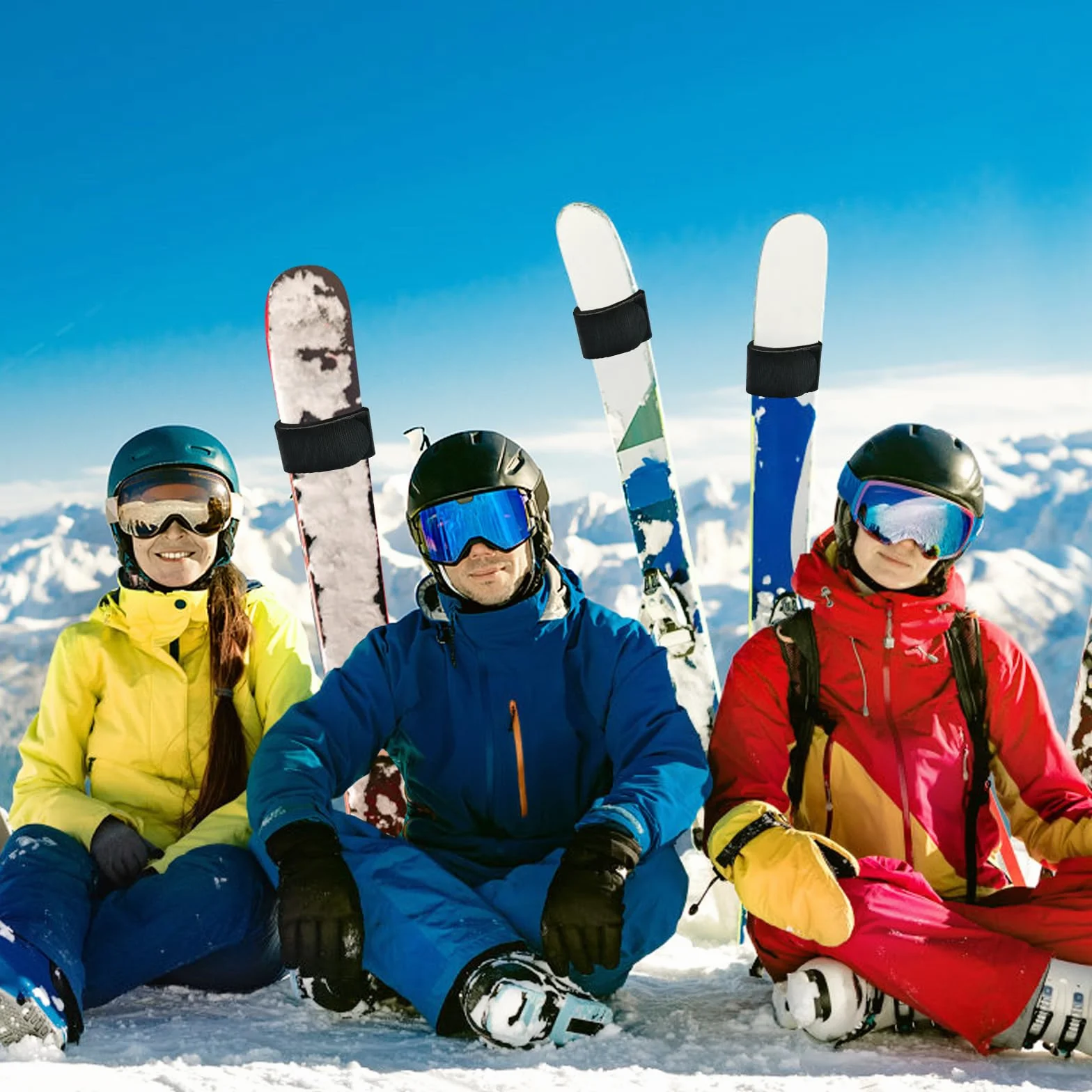 Sangles de Ski Réglables en Nylon pour Transport et Rangement