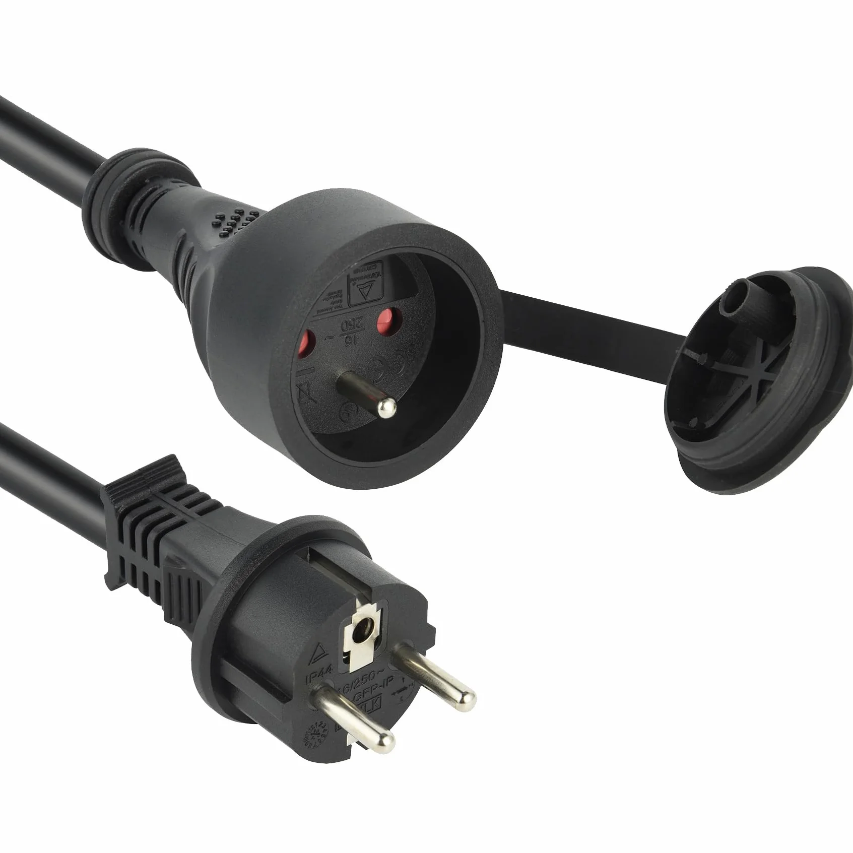 Electraline Przedłużacz ogrodowy 16 A 5 m Noir 3G2,5 mm²